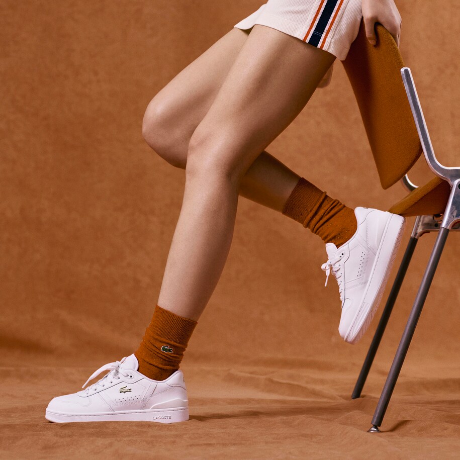 Women's T-Clip Set Leather Sneakers image number 7