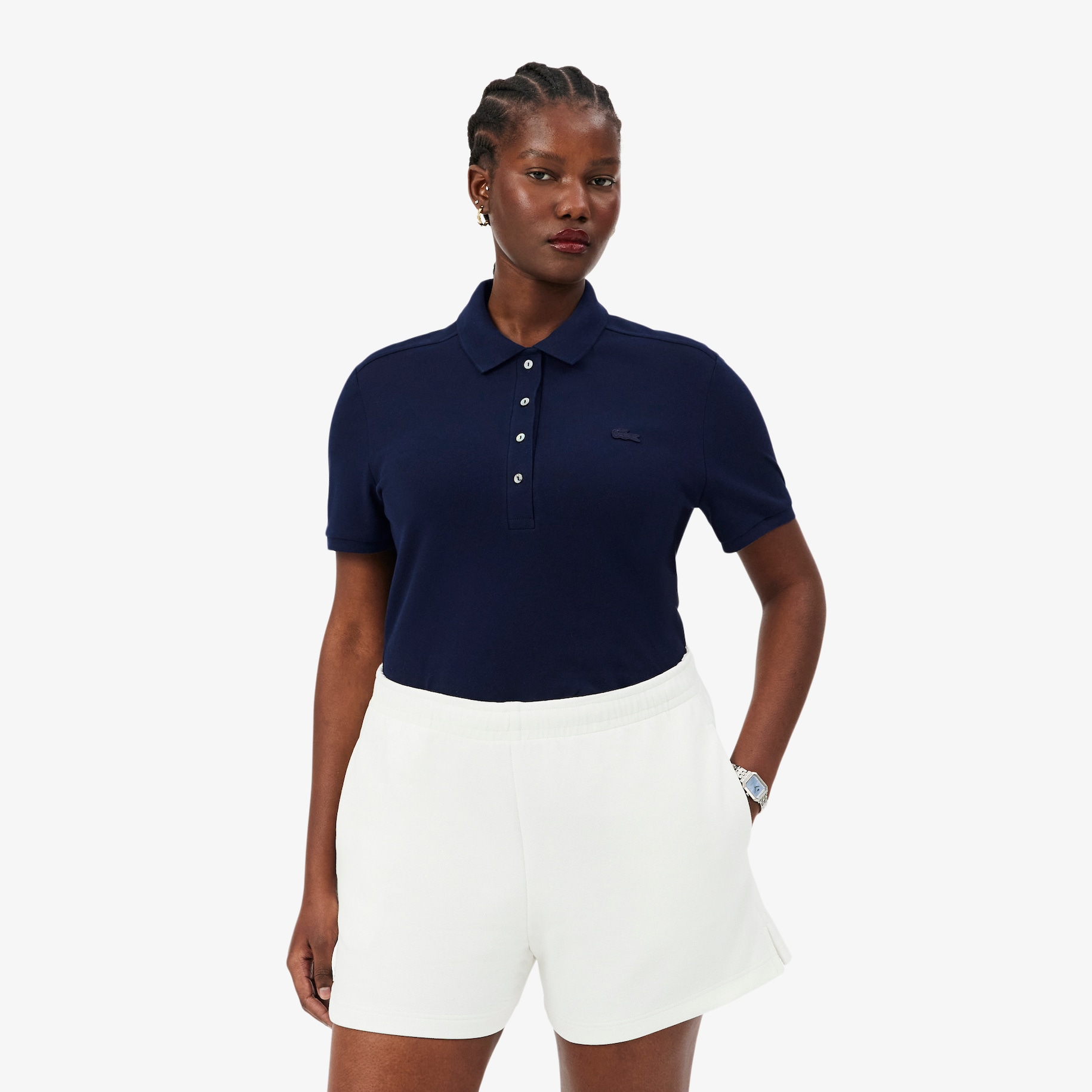 L.12.D Slim Fit Stretch Mini Piqu&eacute; Polo Shirt image number 7