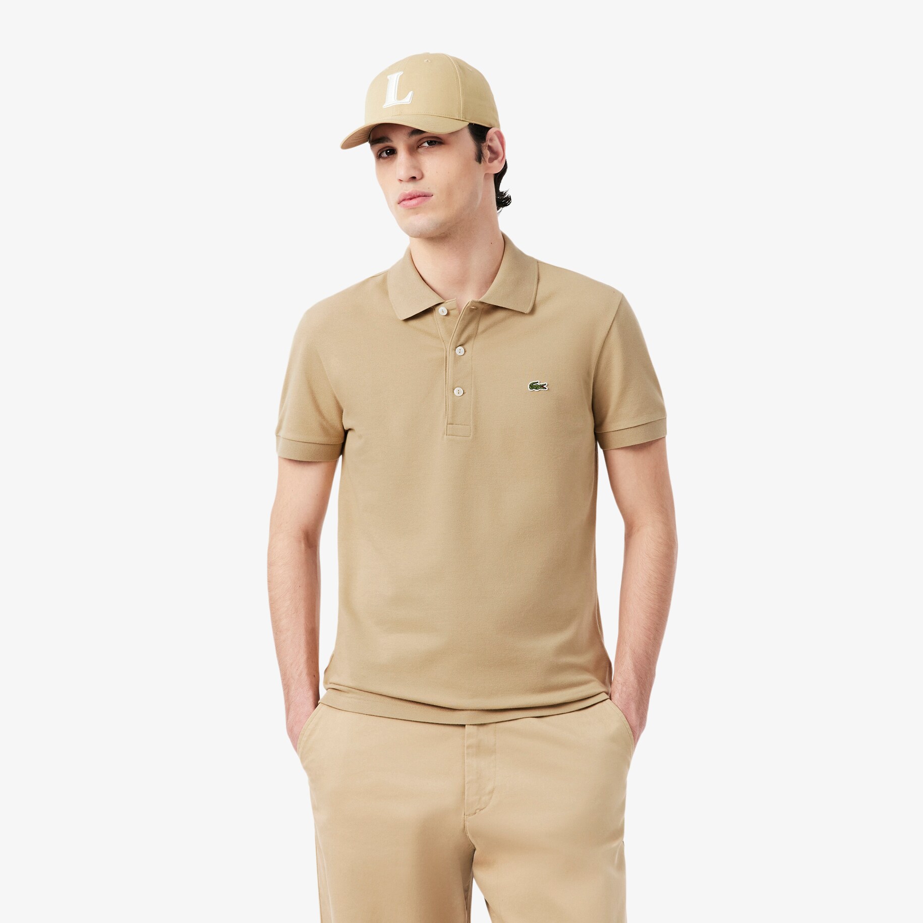 Slim Fit Stretch Mini Piqu&eacute; Polo Shirt image number 0