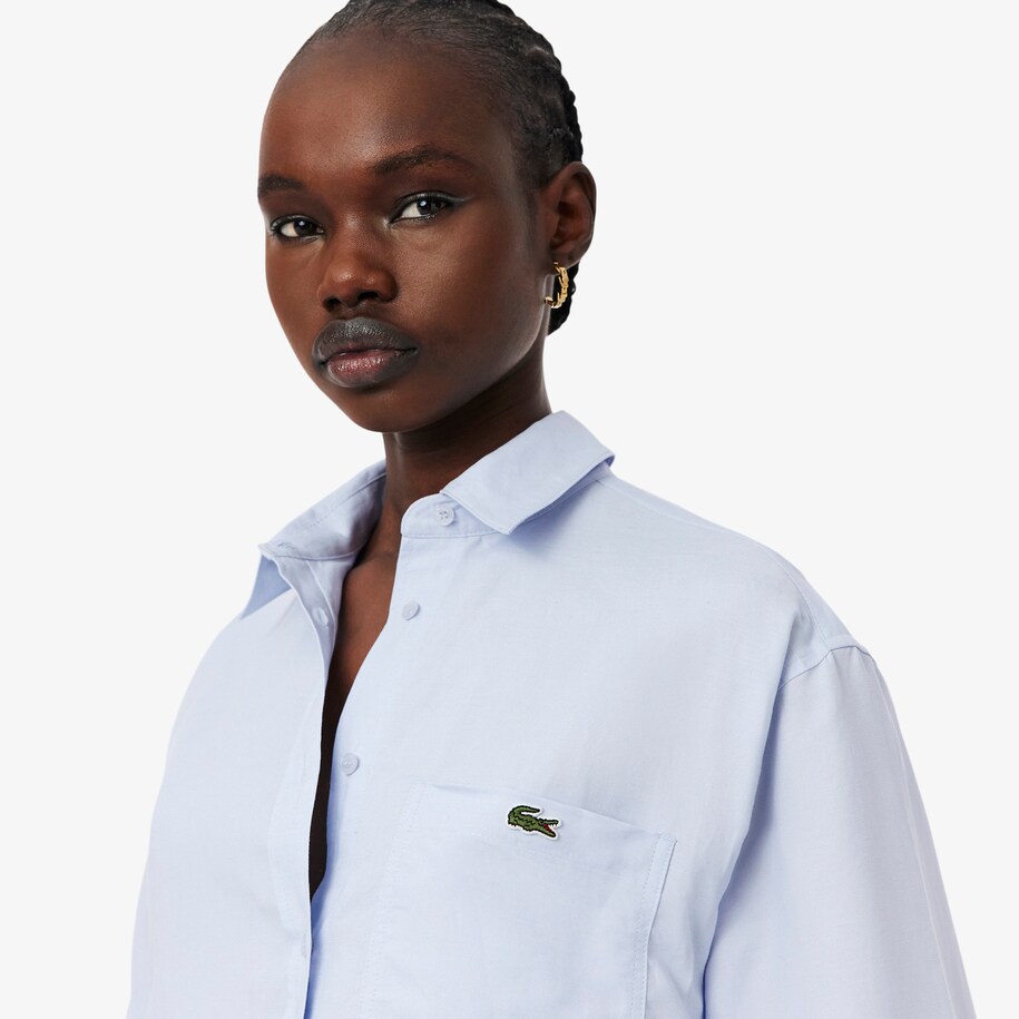 Oversized Linen Blend Shirt image number 1