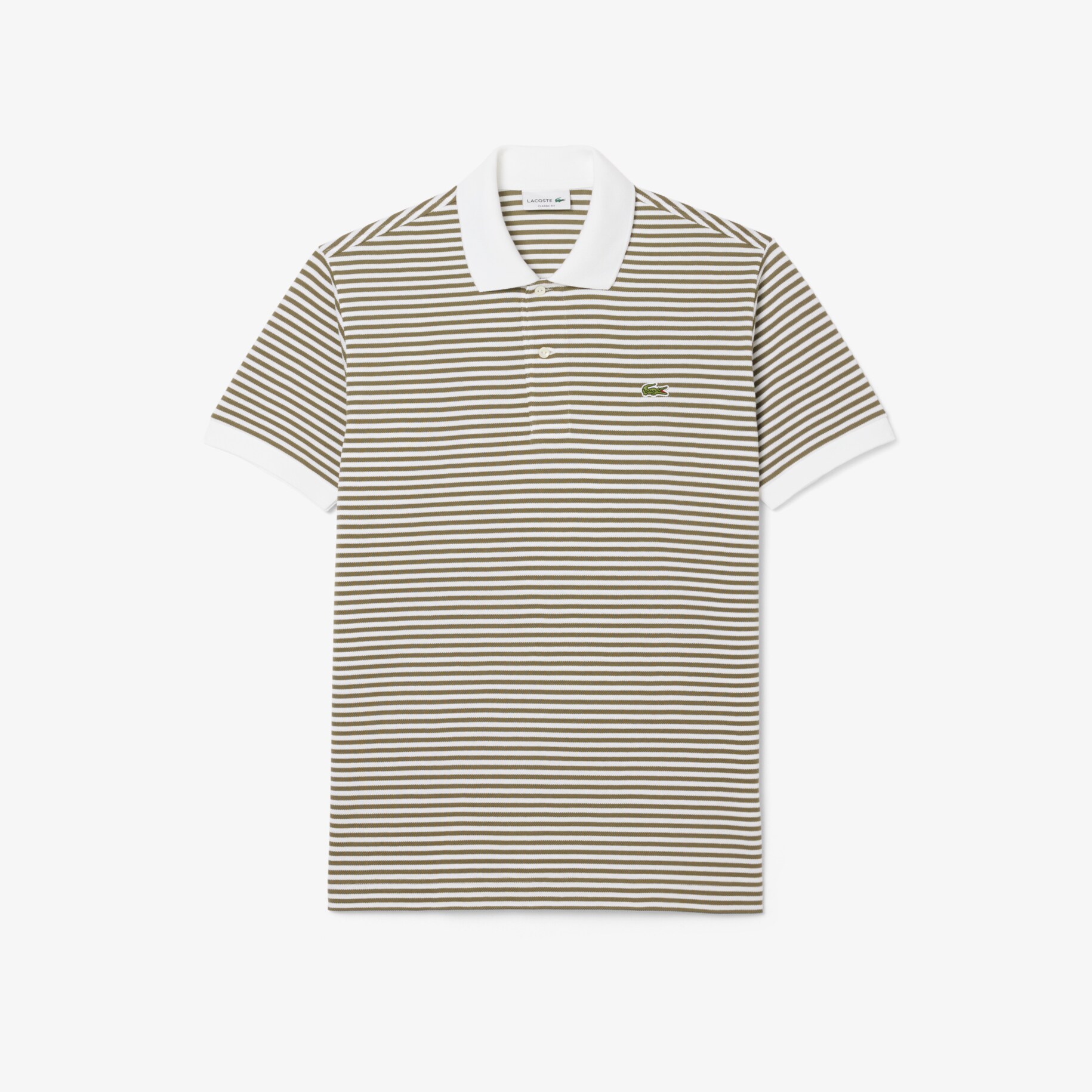 Classic Fit L.12.12 Striped Petit Piqu&eacute; Polo Shirt image number 3