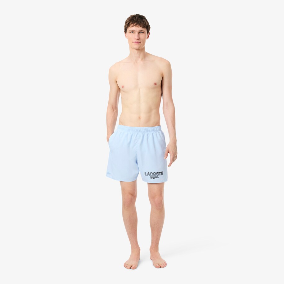 Mid Length Printed Swim Trunks image number 0