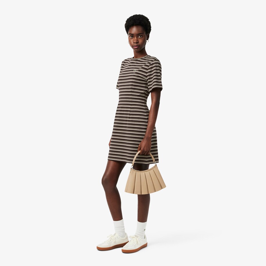Striped Cotton T-shirt Dress image number 0