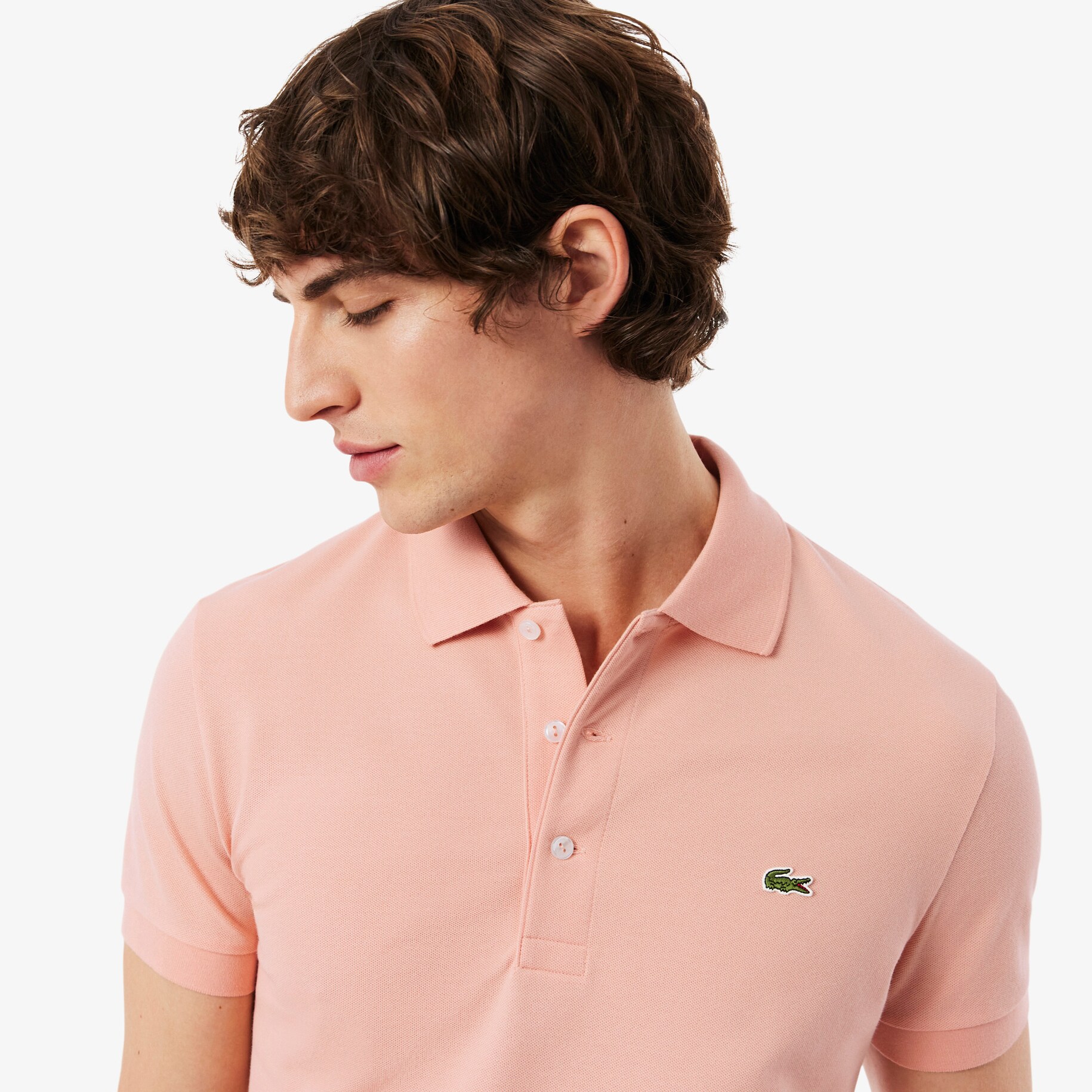 Slim Fit Stretch Piqu&eacute; Polo Shirt image number 1