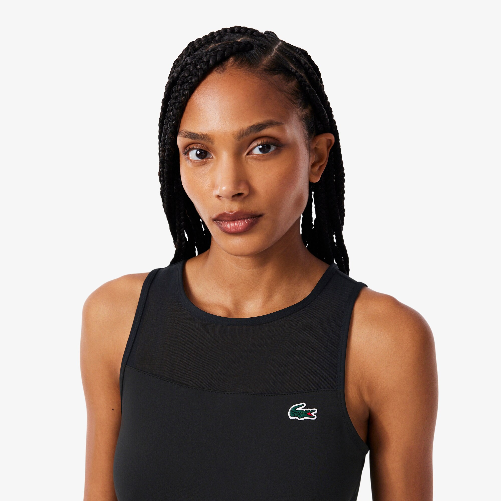 Dual Fabric Pleated Stretch Tennis Dress image number 1