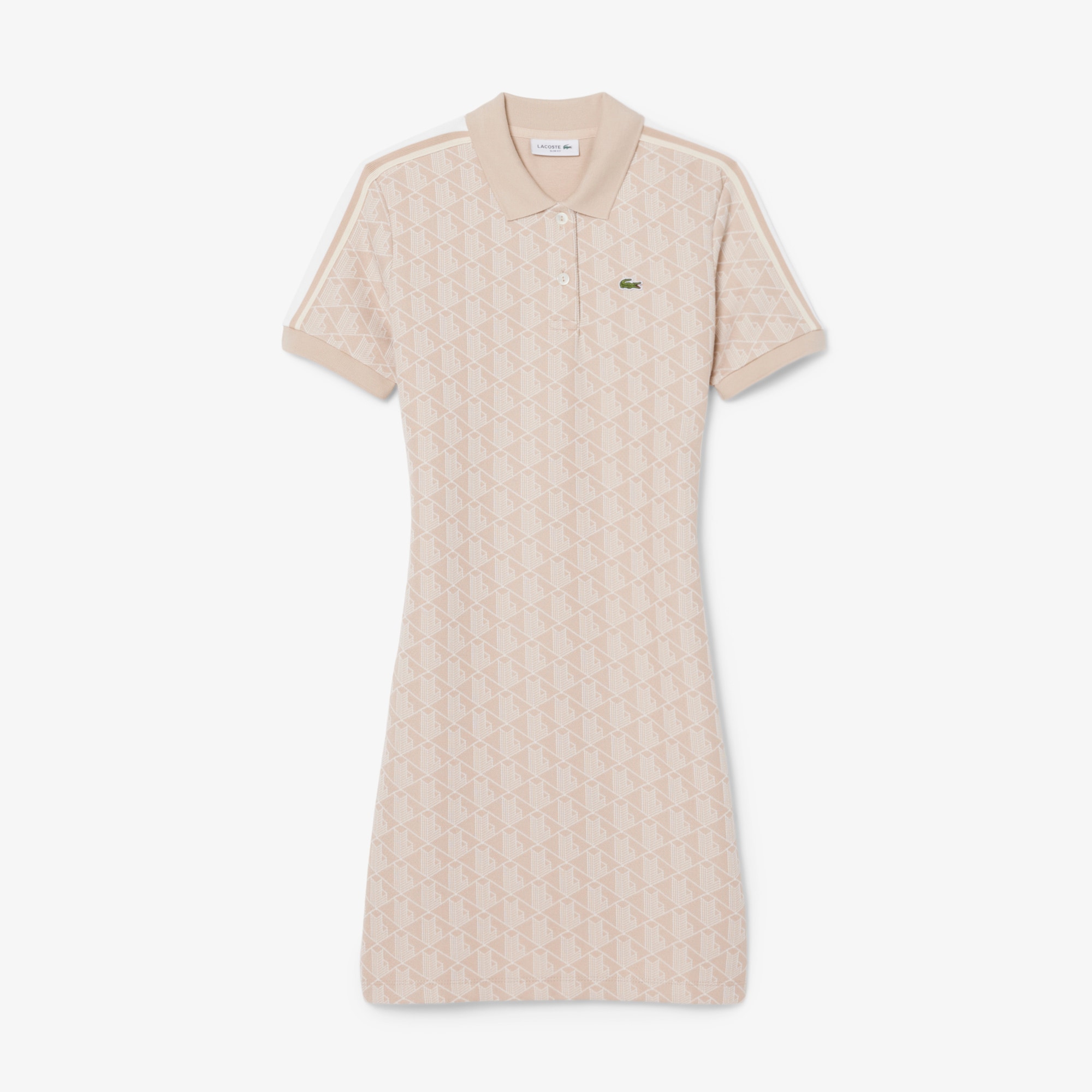 Slim Fit Monogram Jacquard Polo Dress image number 3