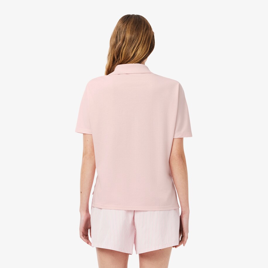 Relaxed Fit Fluid Piqu&eacute; Polo Shirt image number 2