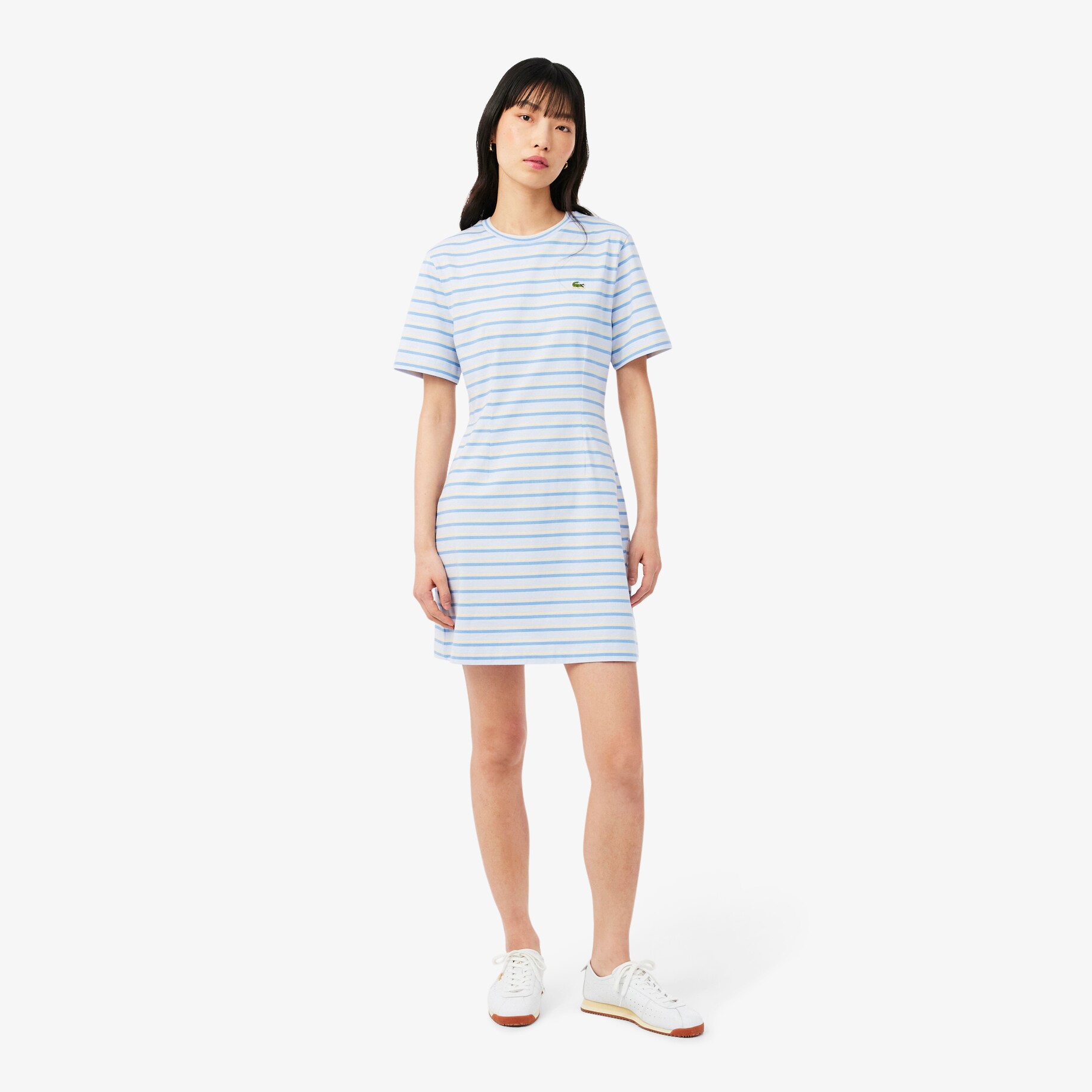 Striped Cotton T-shirt Dress image number 0