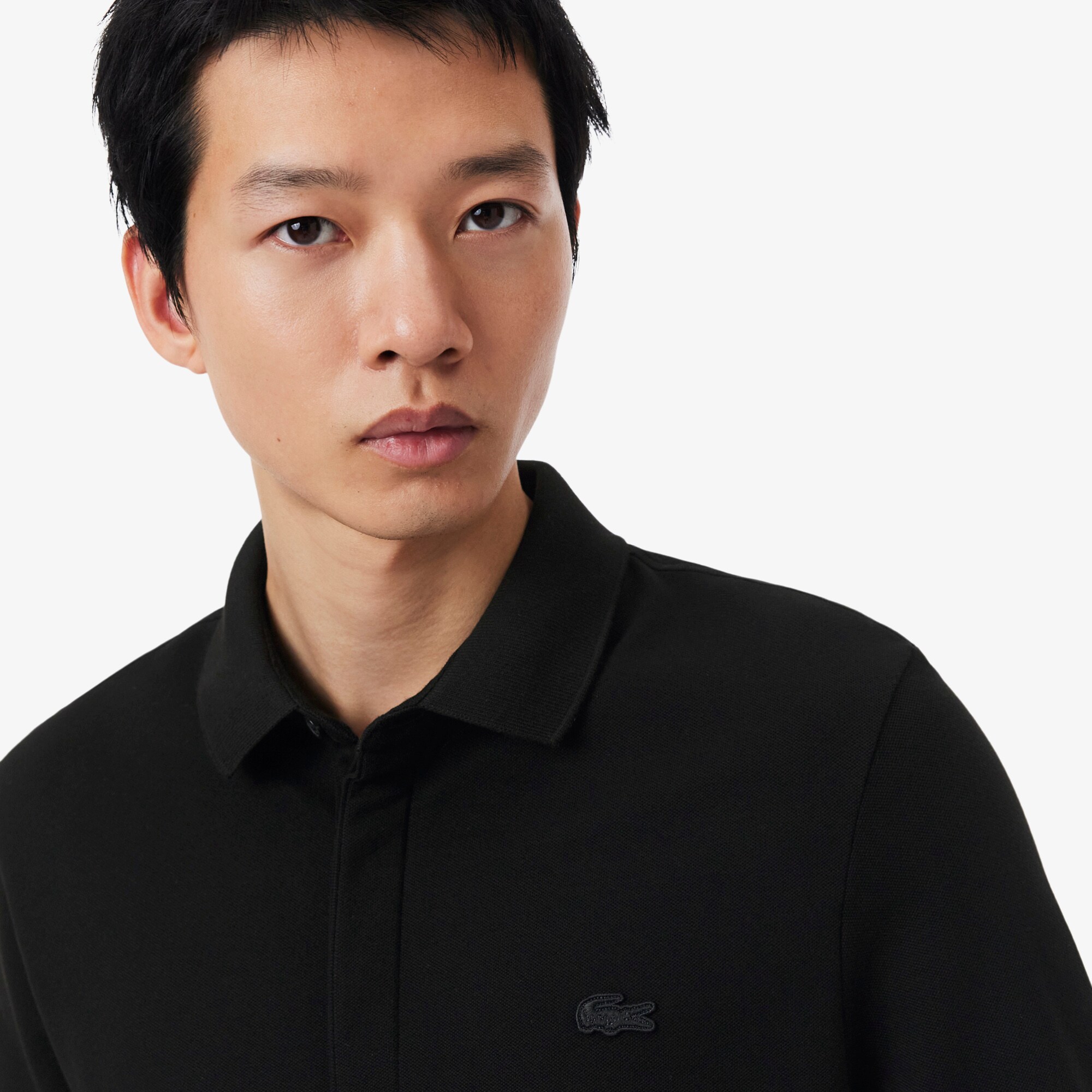 Smart Paris long sleeve stretch cotton Polo Shirt image number 1