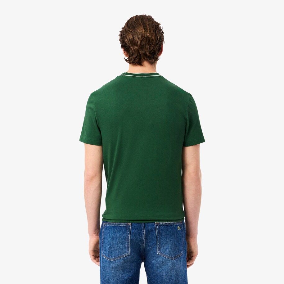 Stretch Piqu&eacute; Stripe Collar T-shirt image number 2