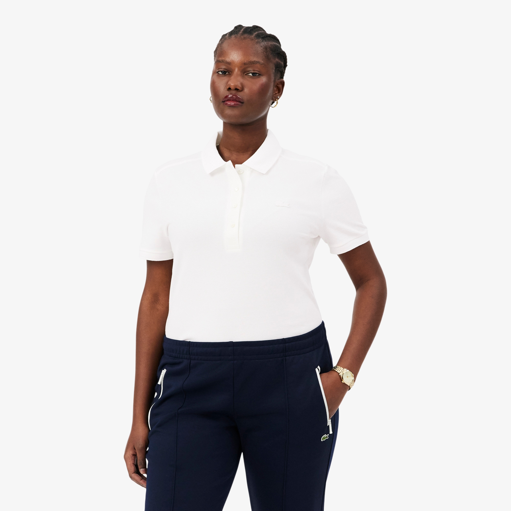 L.12.D Slim Fit Stretch Mini Piqu&eacute; Polo Shirt image number 9