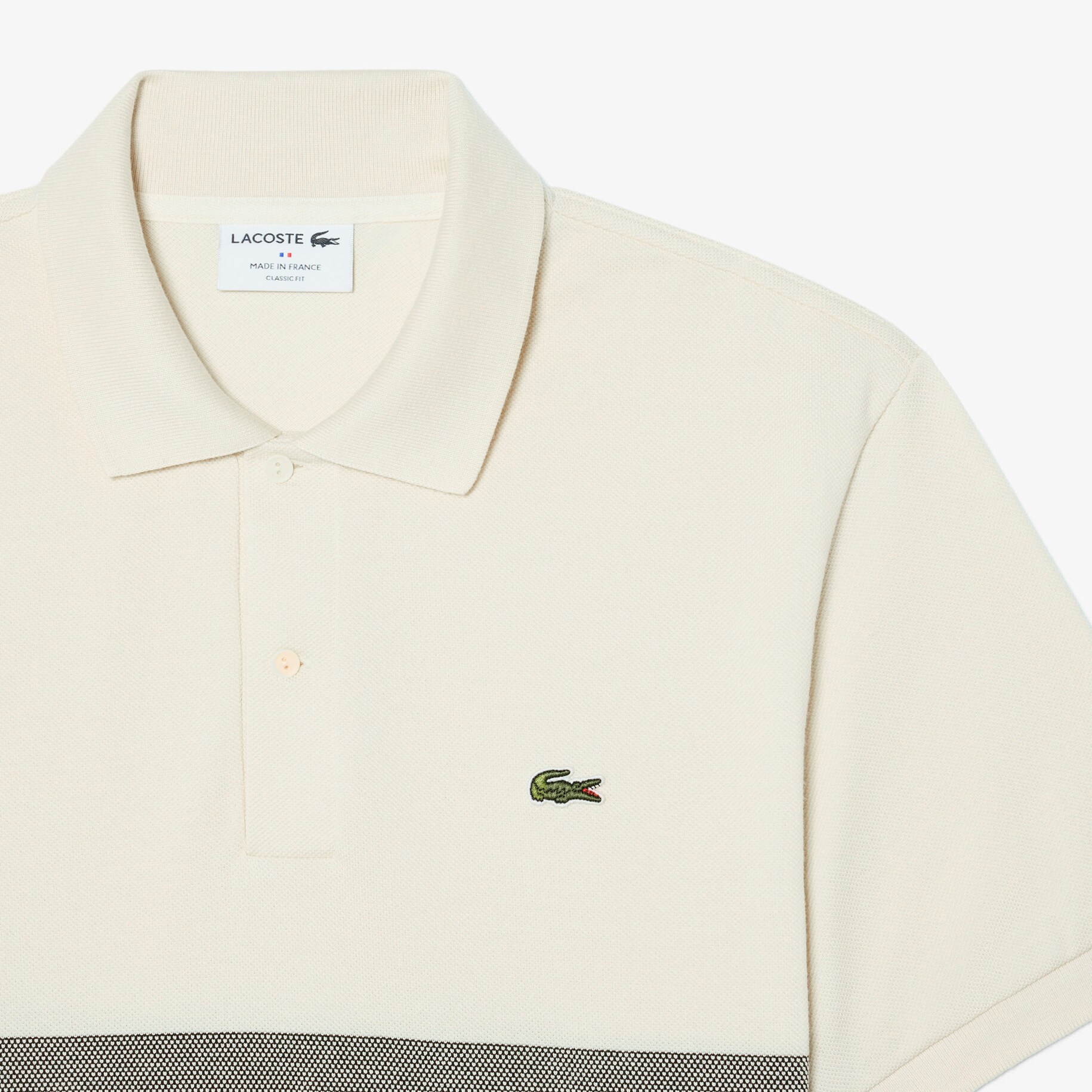 French Made Classic Fit Striped Polo image number 1