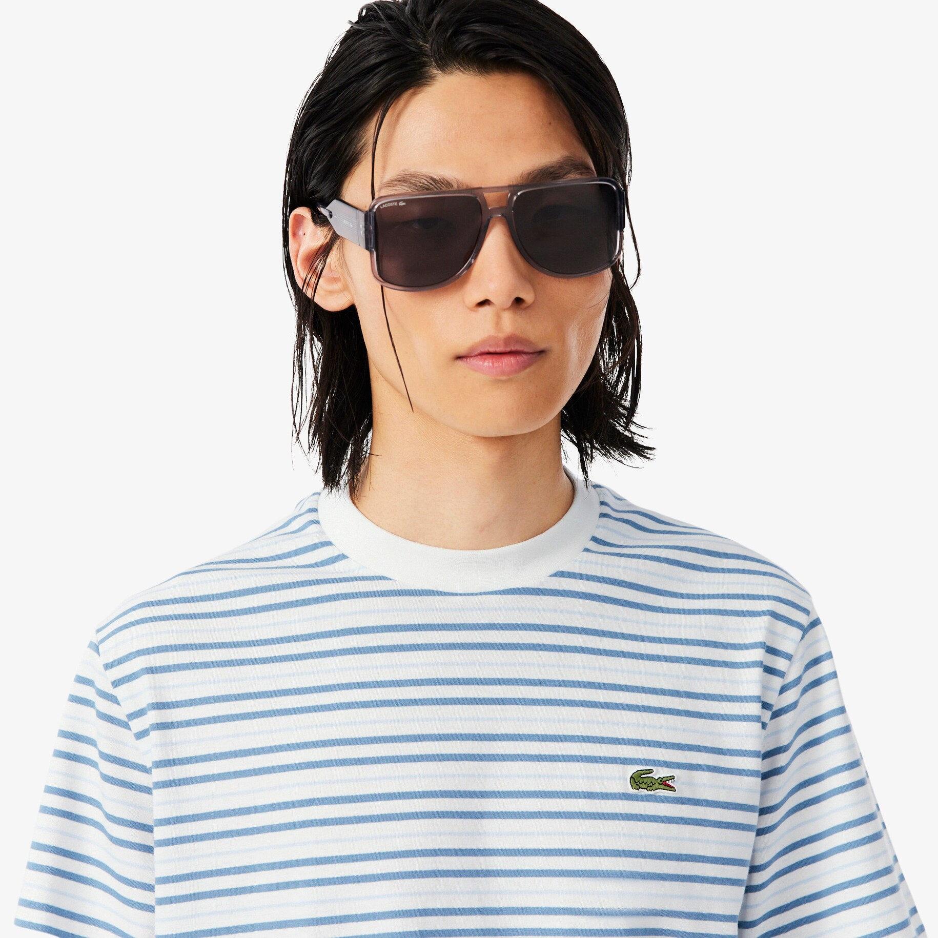 Striped Cotton T-shirt image number 1