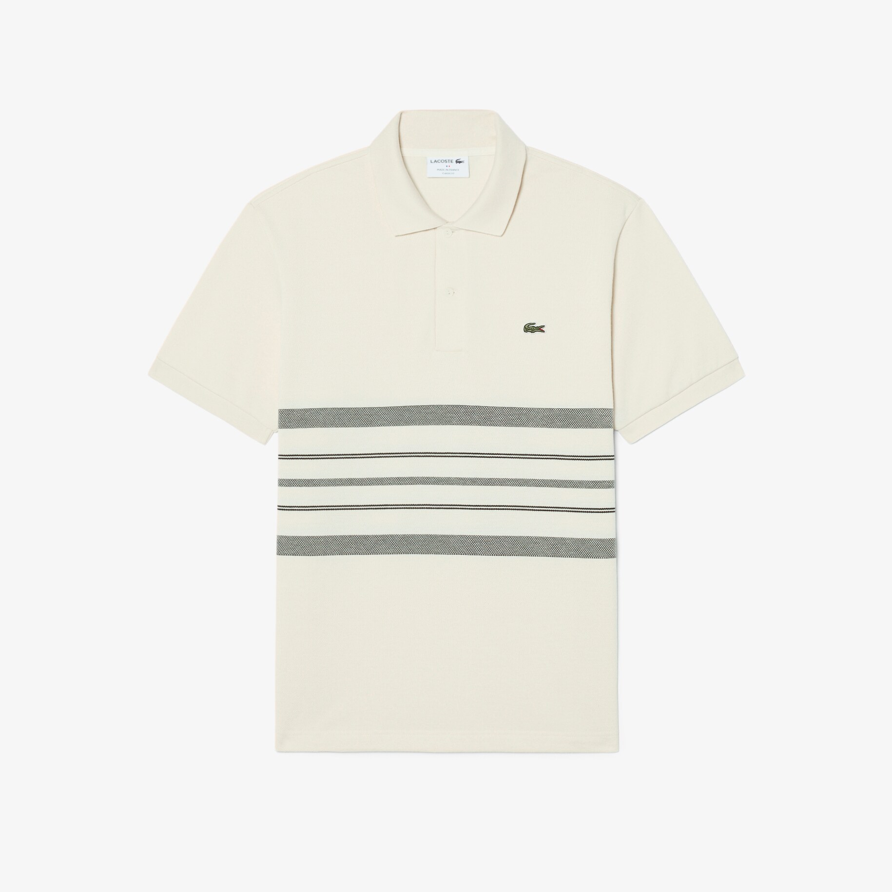 French Made Classic Fit Striped Polo image number 0