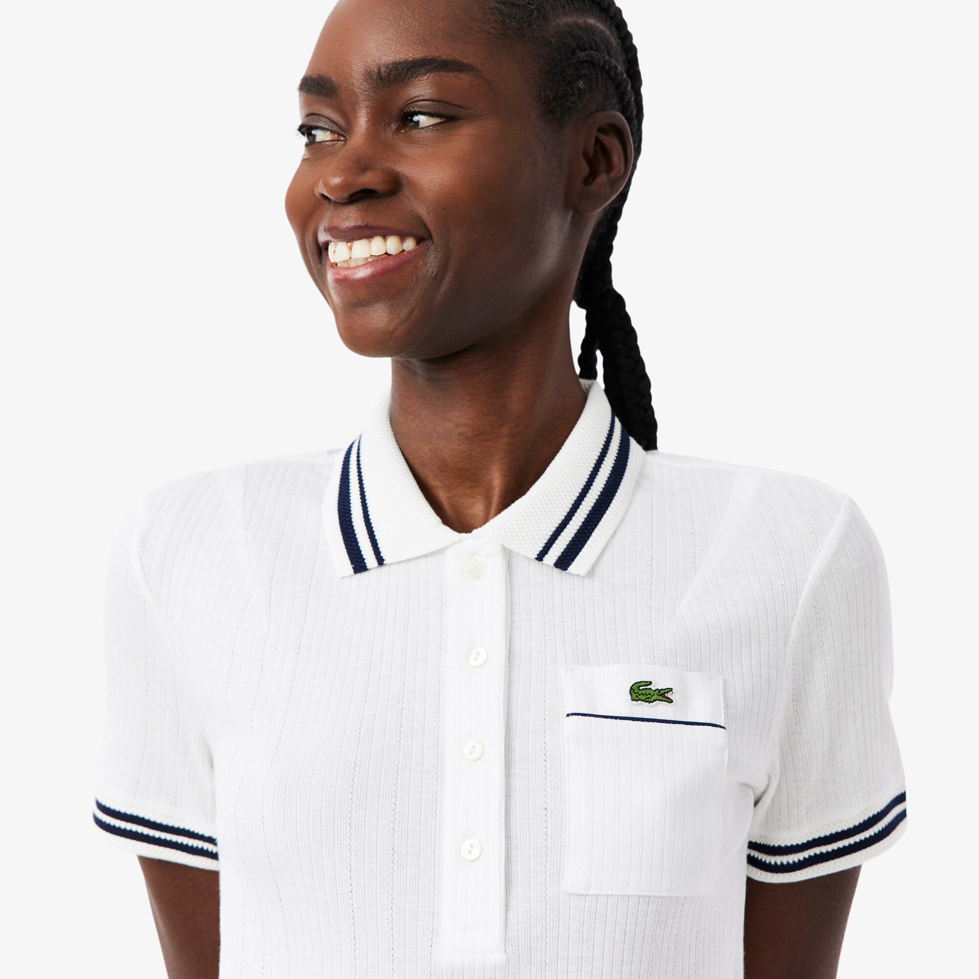 Slim Fit French Made Ribbed Polo Shirt image number 1