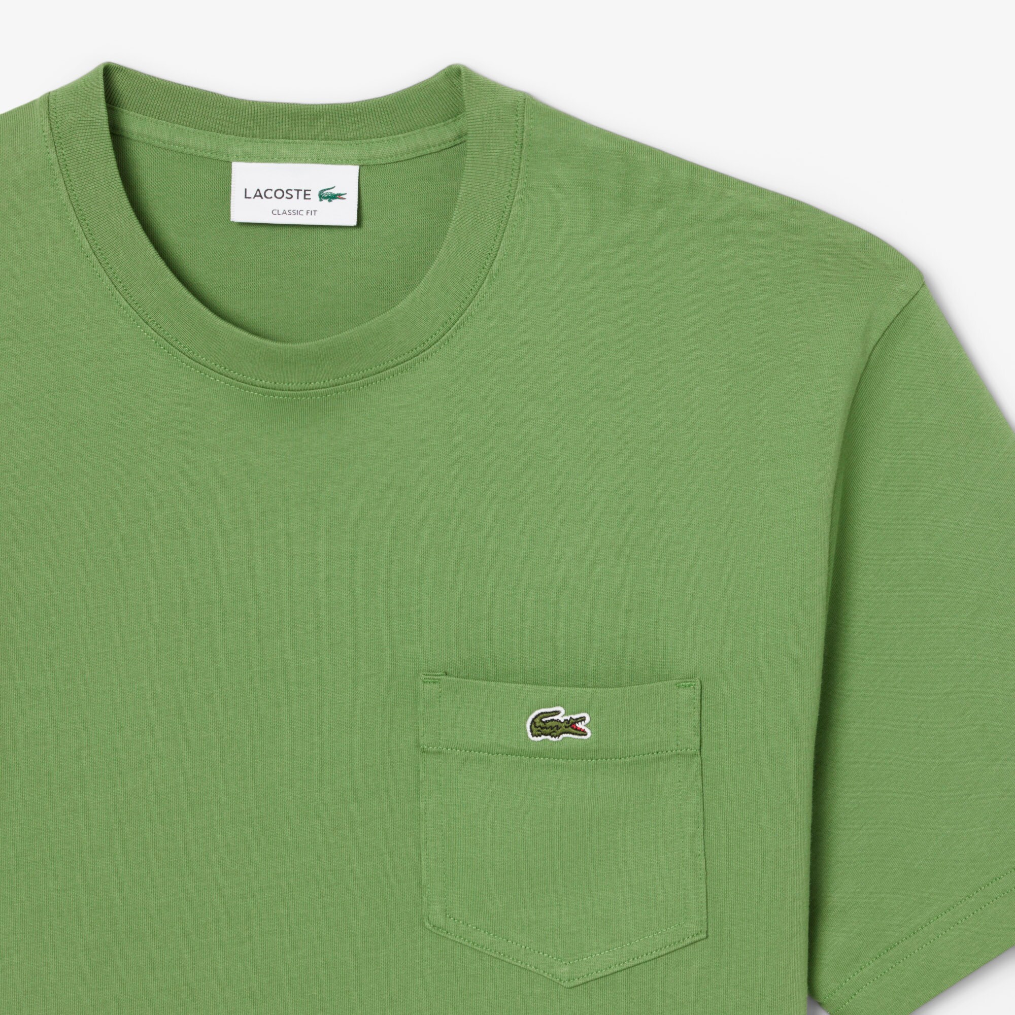 Cotton T-shirt with Breast Pocket image number 4