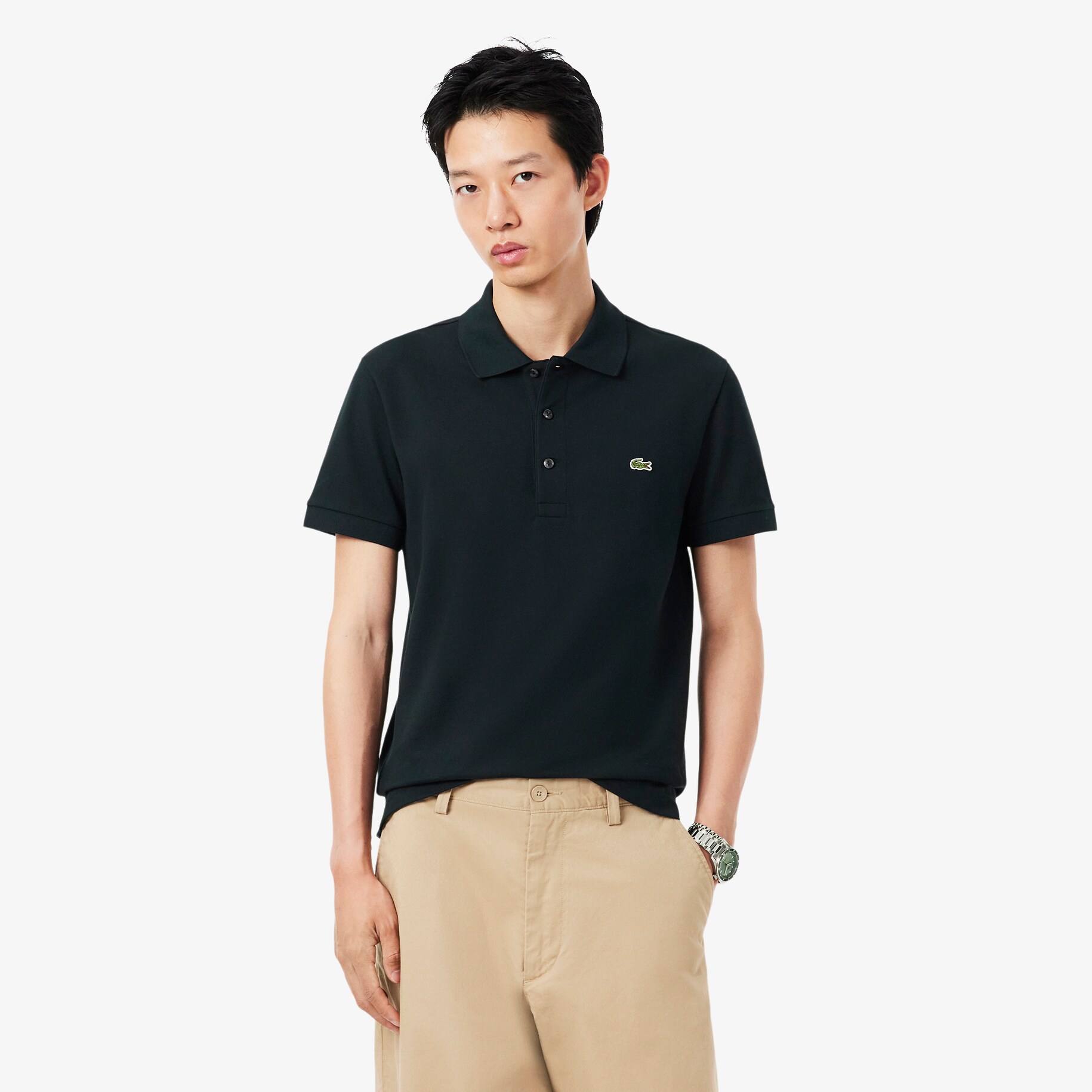 Slim Fit Stretch Mini Piqu&eacute; Polo Shirt image number 0