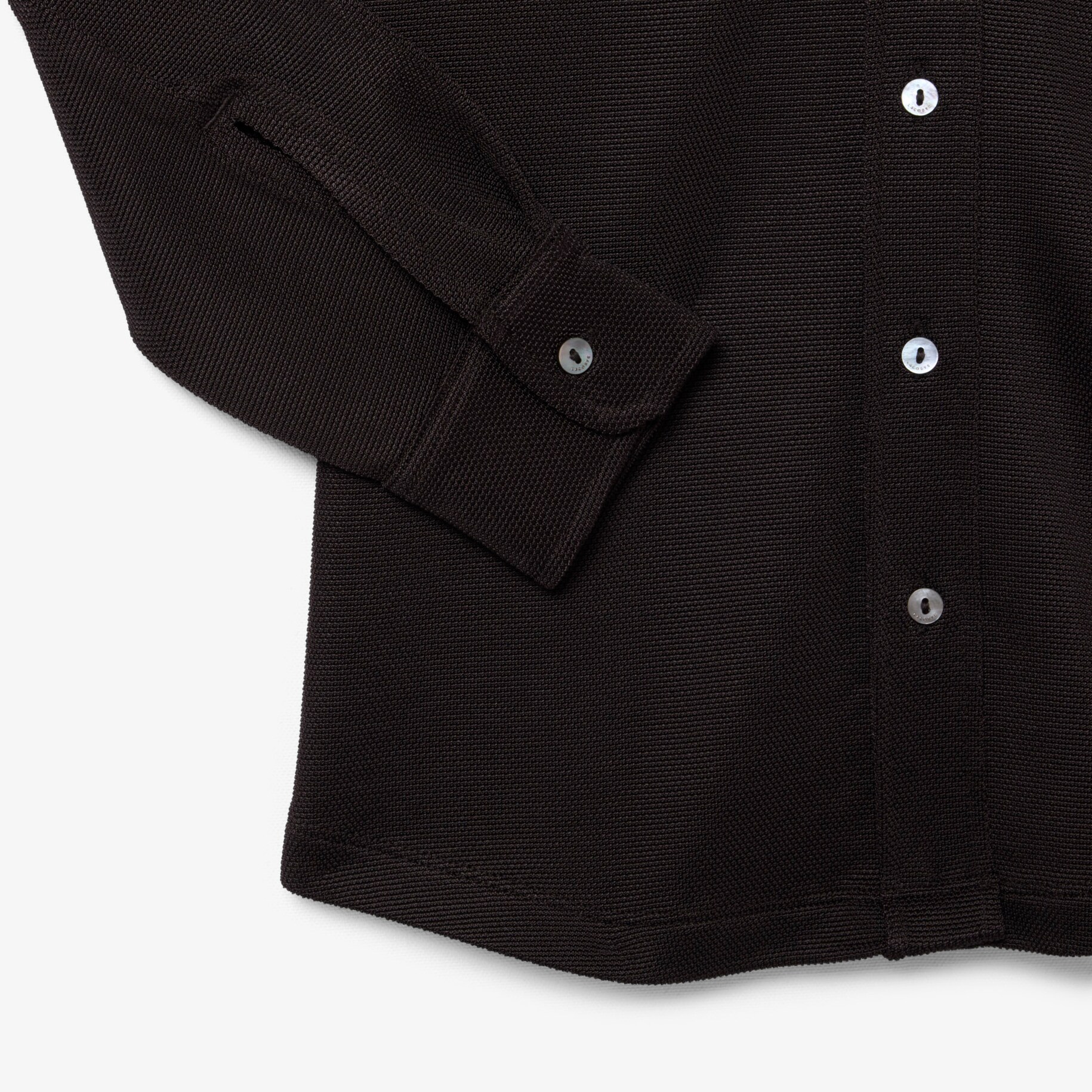 Slim Fit Long Sleeved Piqu&eacute; Polo Shirt image number 5