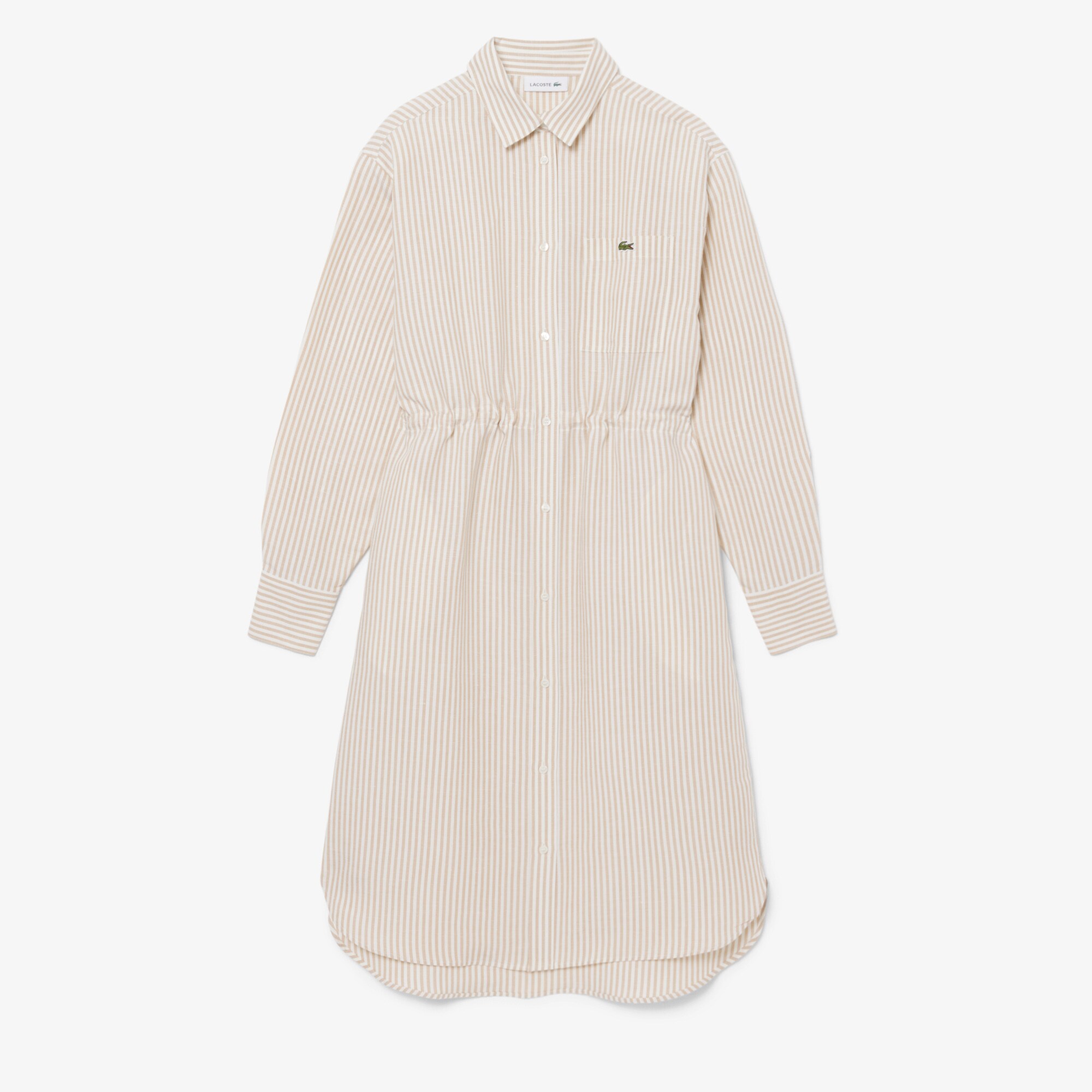 Oversized Linen Blend Shirt Dress image number 3