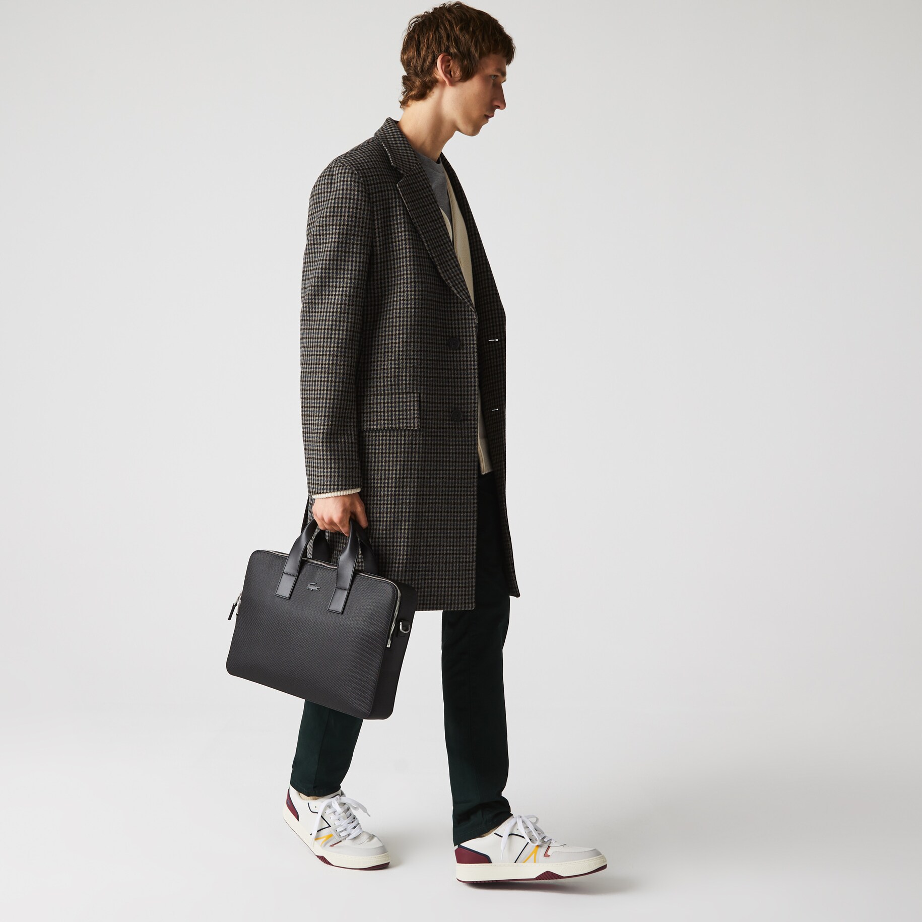 Men's Chantaco Matte Piqu&eacute; Leather Computer Bag image number 0