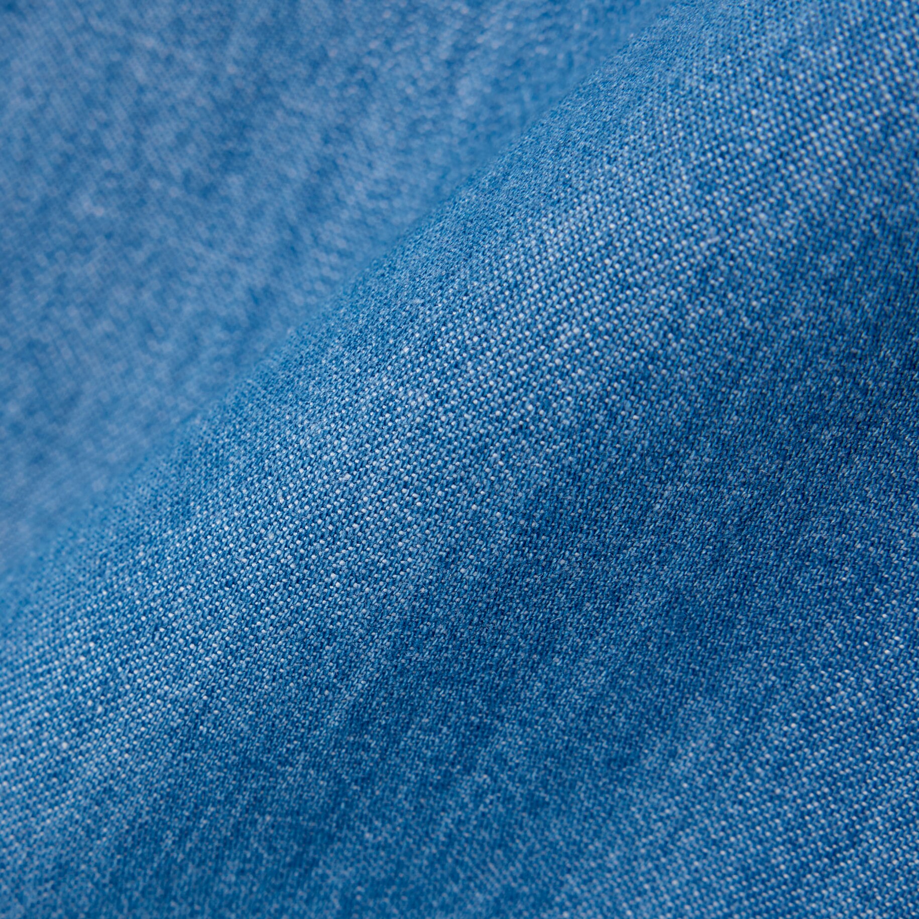 Relaxed Fit Open Neck Denim Shirt image number 6