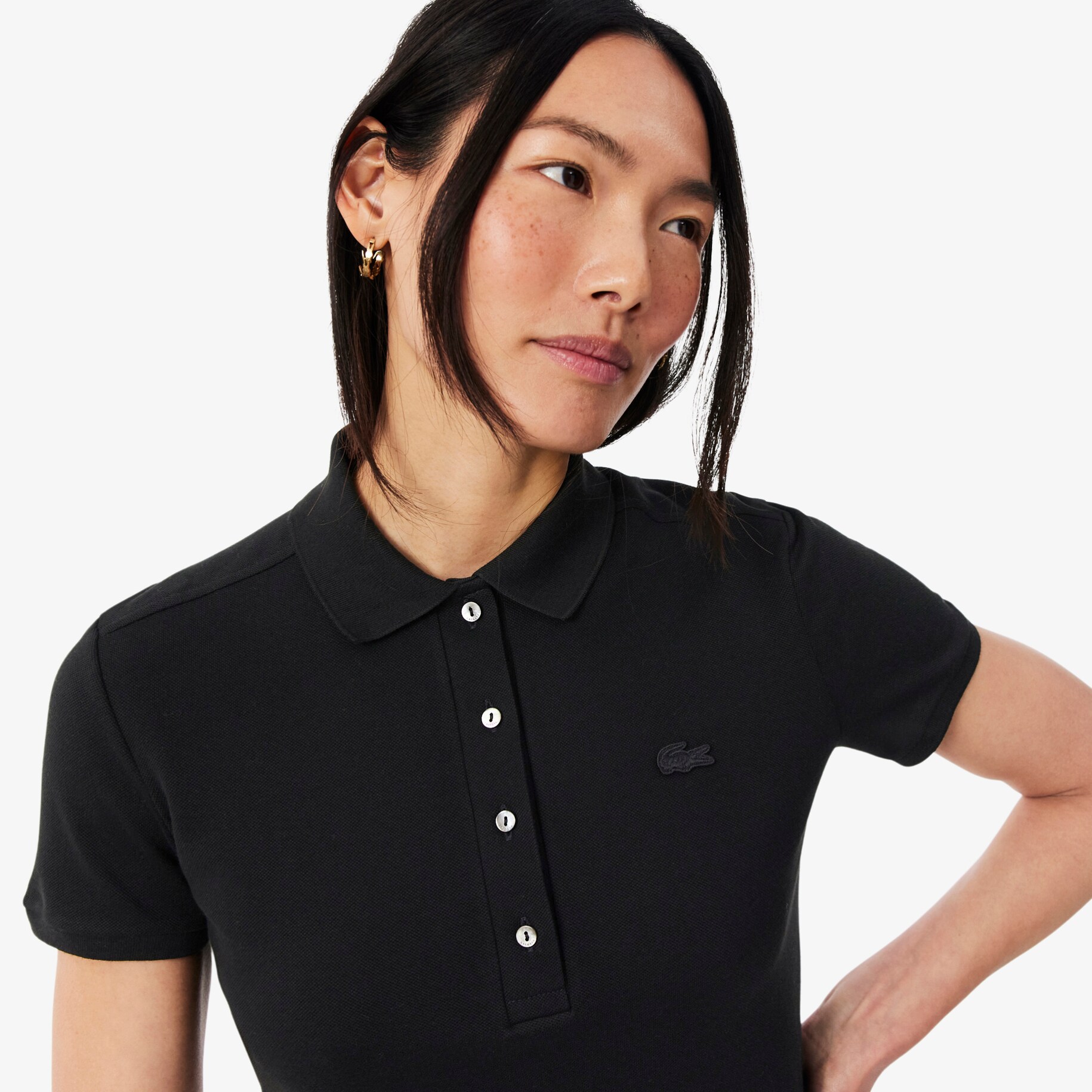 Slim Fit Stretch Petit Piqu&eacute; Polo Dress image number 1