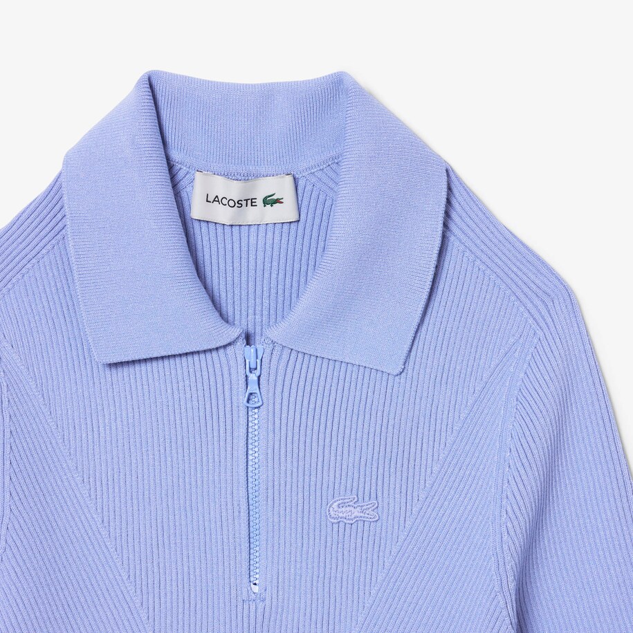 3D Ribbed Knit Polo Shirt image number 4