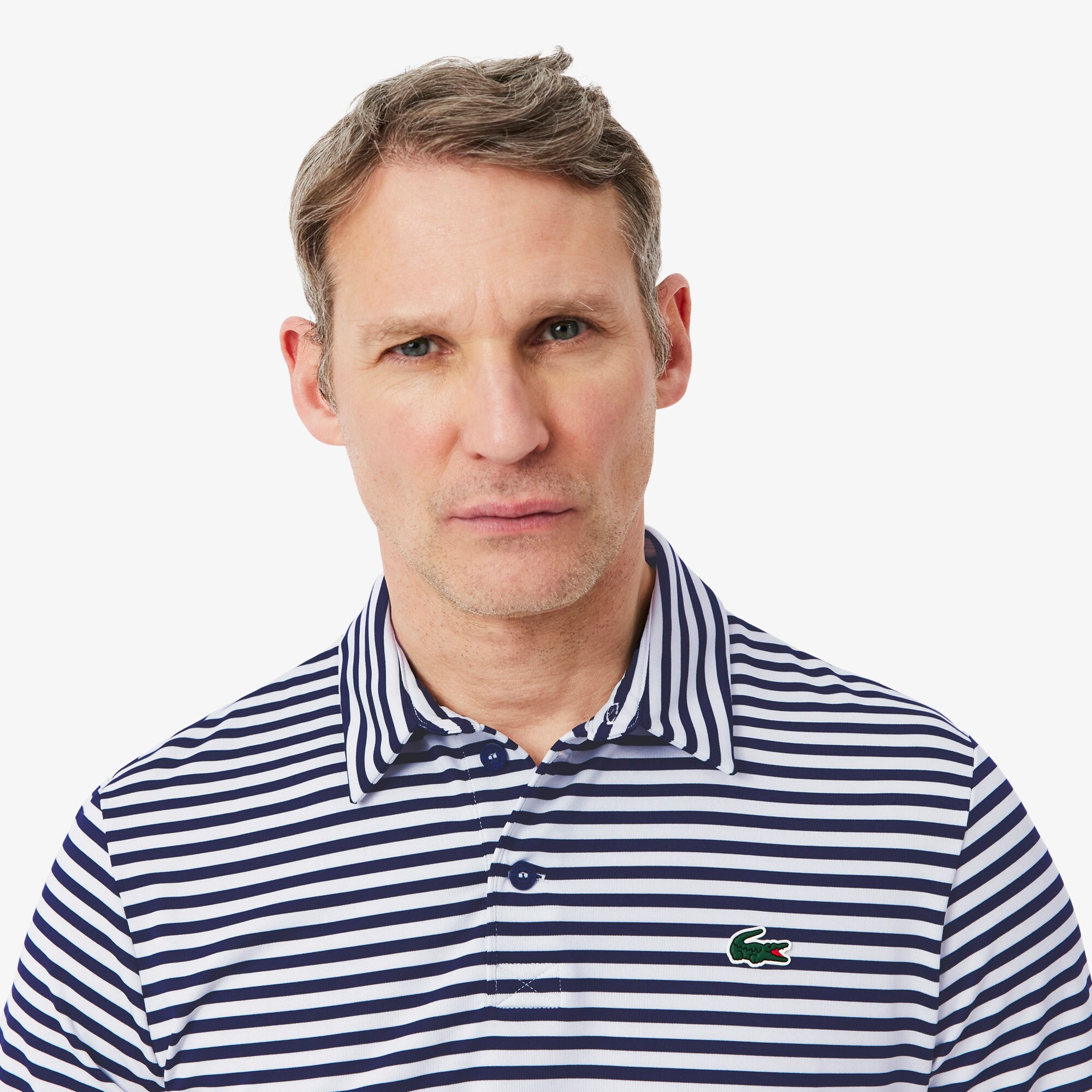Regular Fit Ultra Dry Striped Golf Polo Shirt image number 1