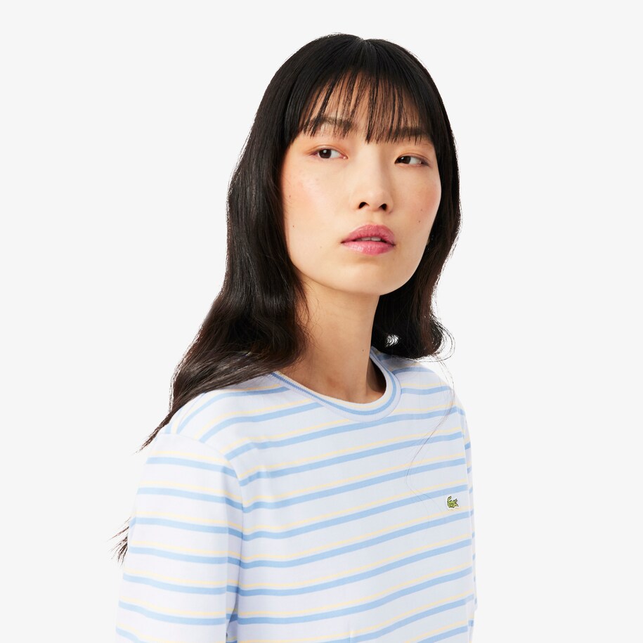 Striped Cotton T-shirt Dress image number 1