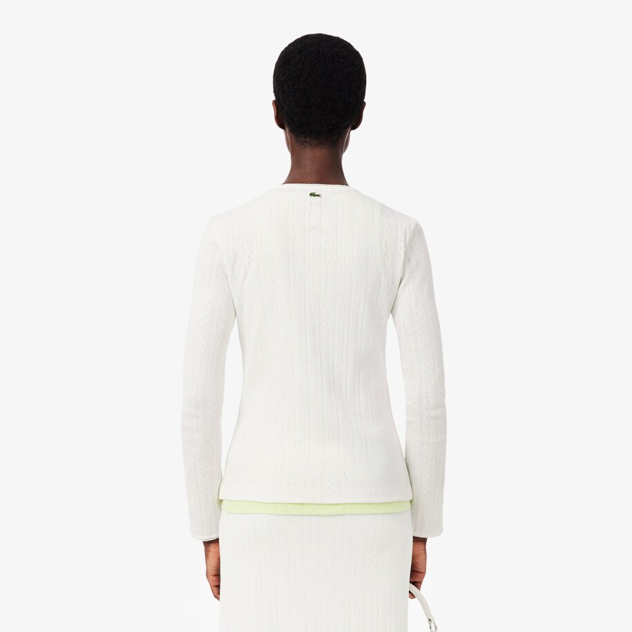 Slim Fit Pointelle Cardigan image number 2