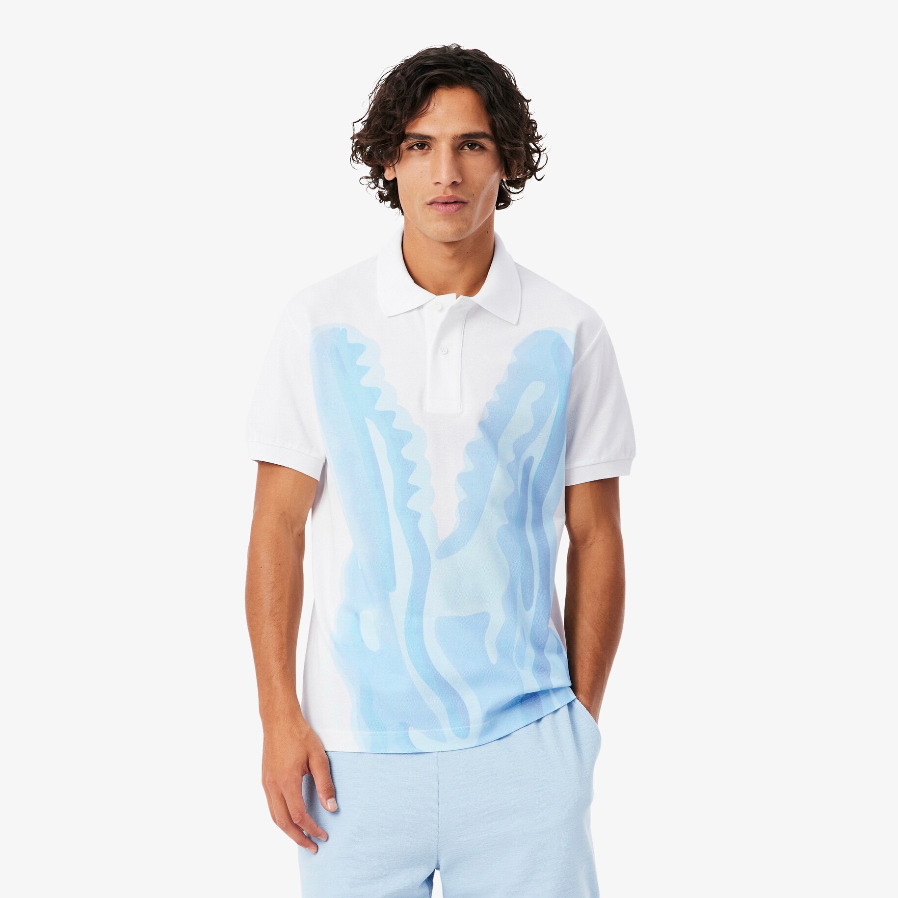 Classic Fit Printed Piqu&eacute; Polo Shirt image number 0