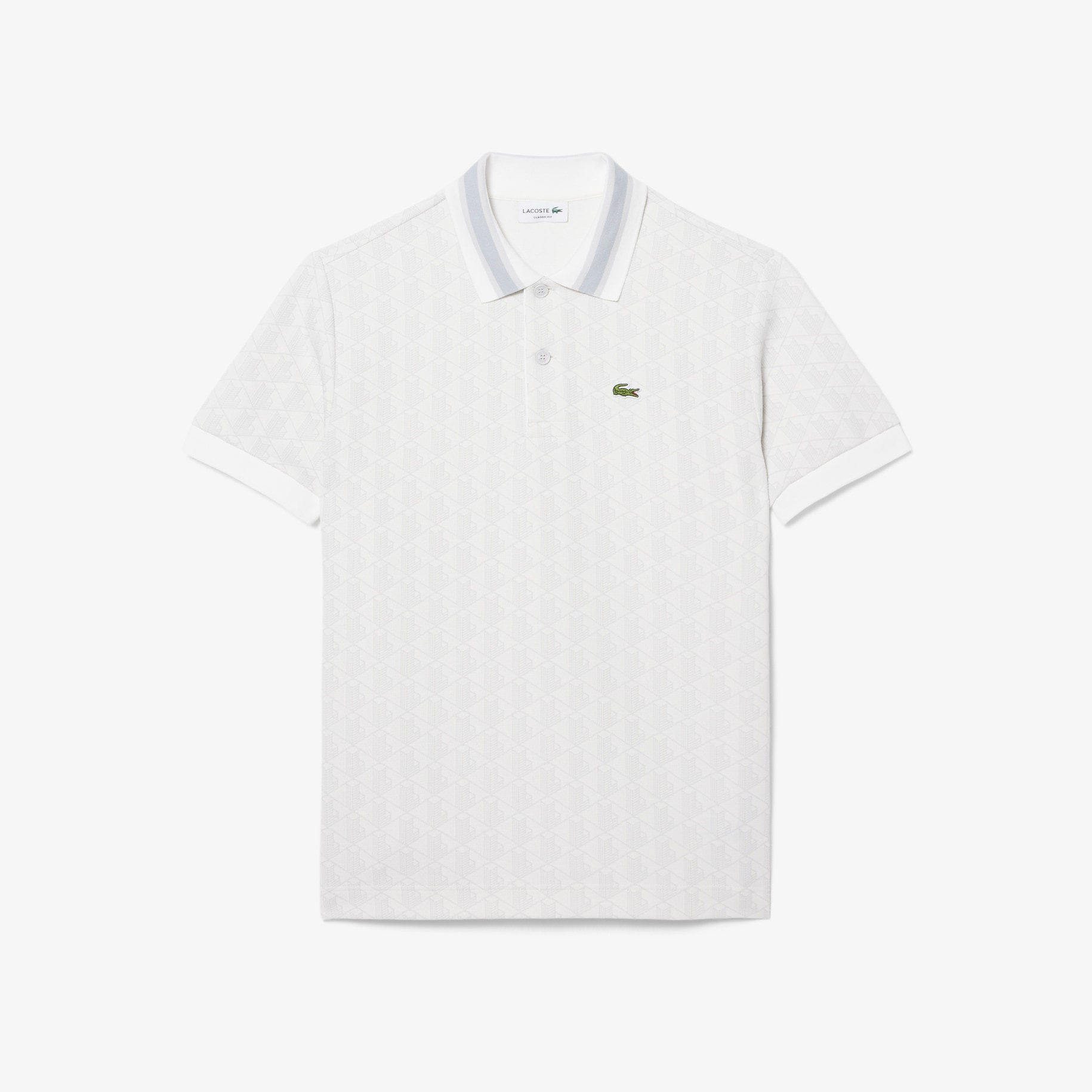 Classic Fit Monogram Jacquard Polo Shirt image number 3