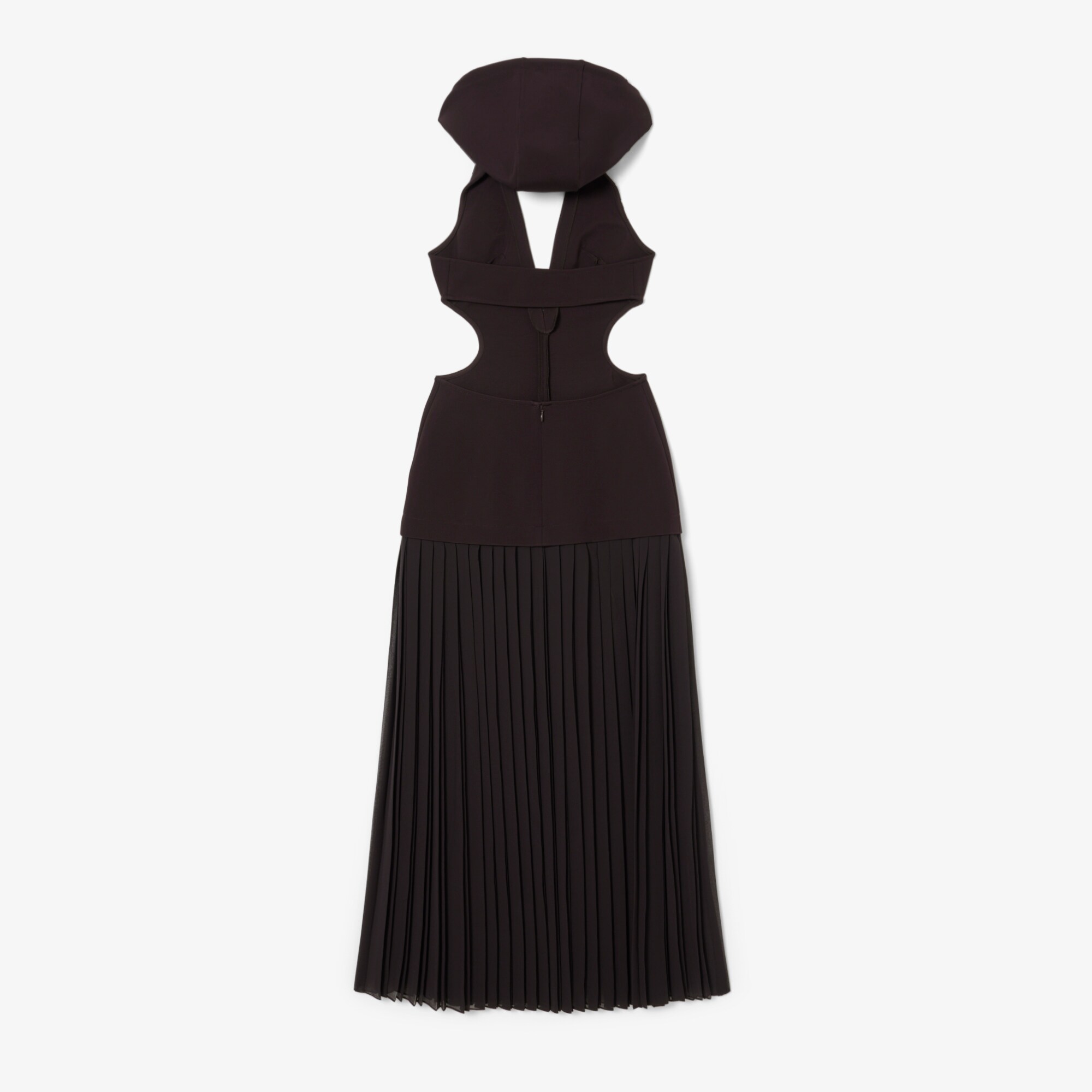 Runway Long Pleated Hooded Dress image number 4