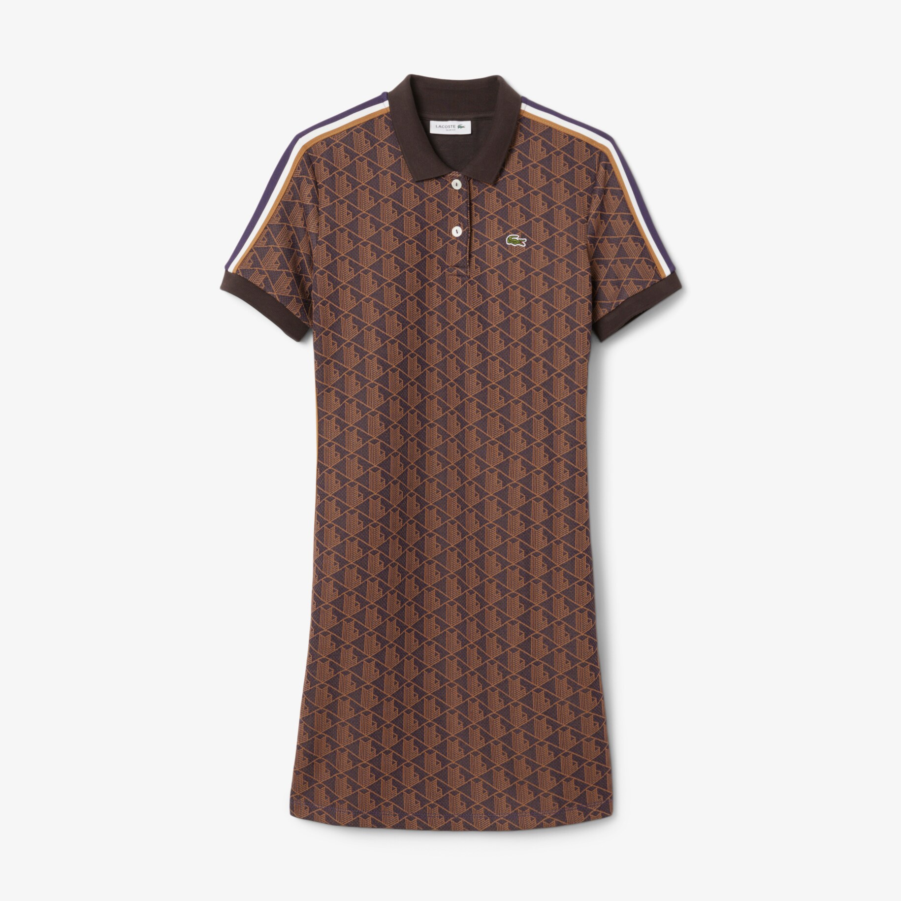Slim Fit Monogram Jacquard Polo Dress image number 3