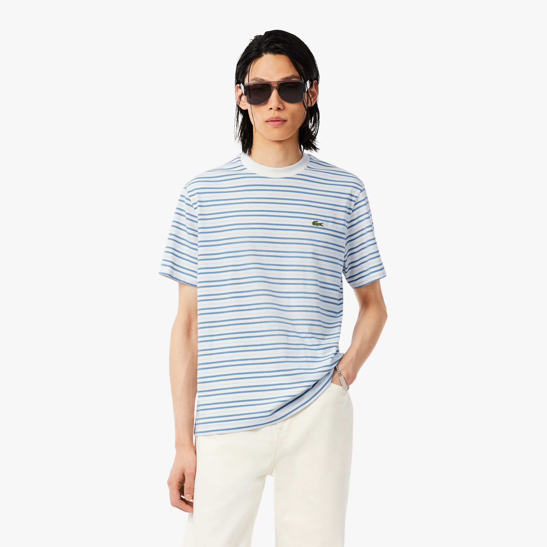 Striped Cotton T-shirt image number 0