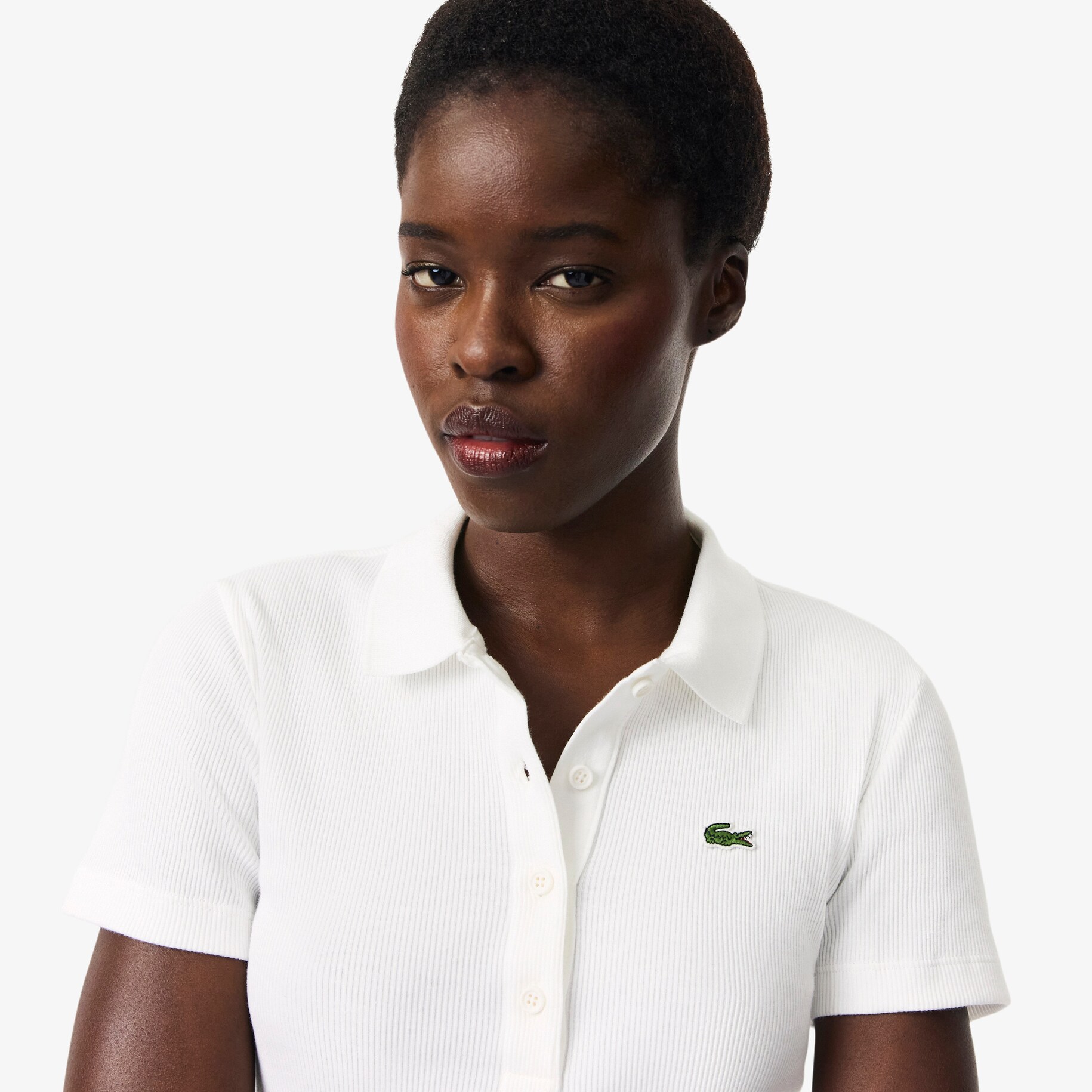 Slim Fit L.12.D Ribbed Cotton Polo Shirt image number 1