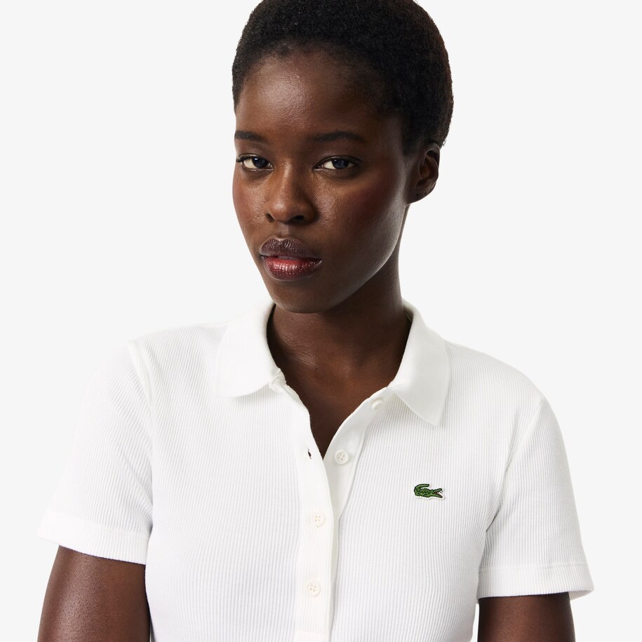 Slim Fit L.12.D Ribbed Cotton Polo Shirt image number 1