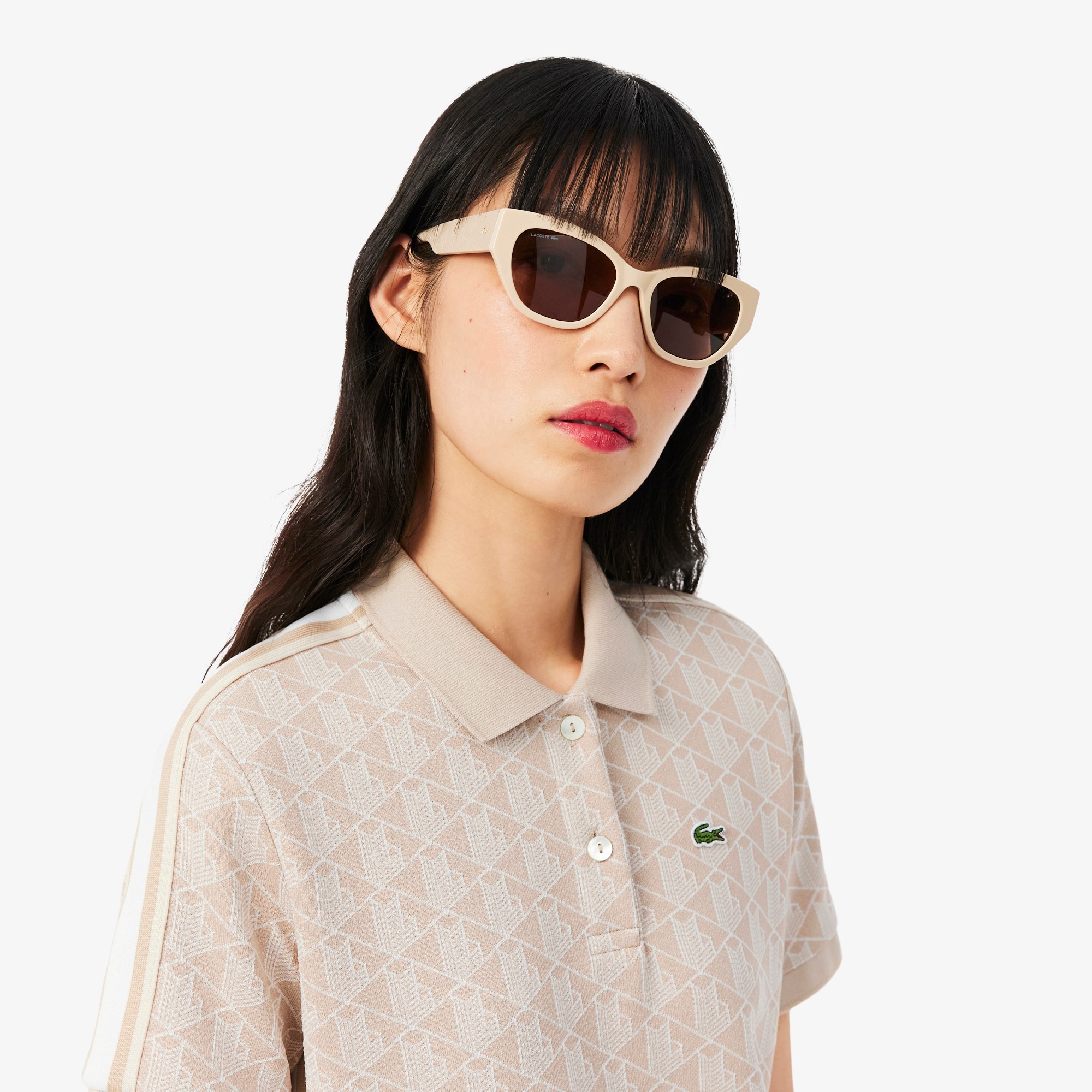 Slim Fit Monogram Jacquard Polo Dress image number 1