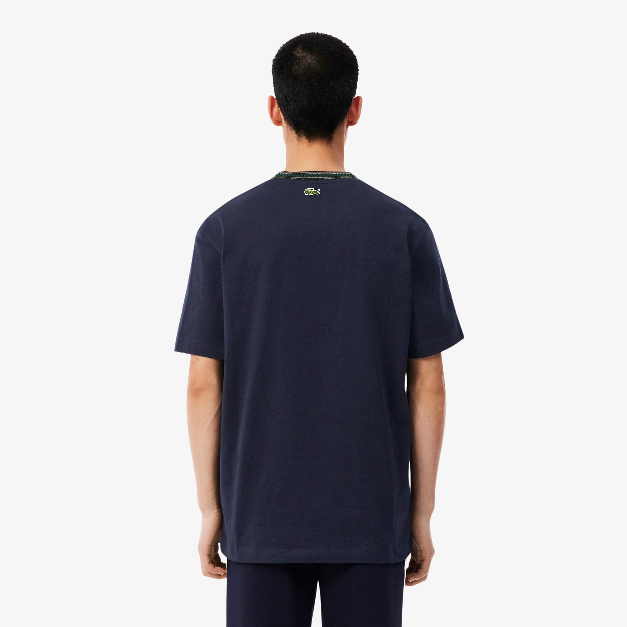 French Made Badge Accent Striped T-shirt image number 2