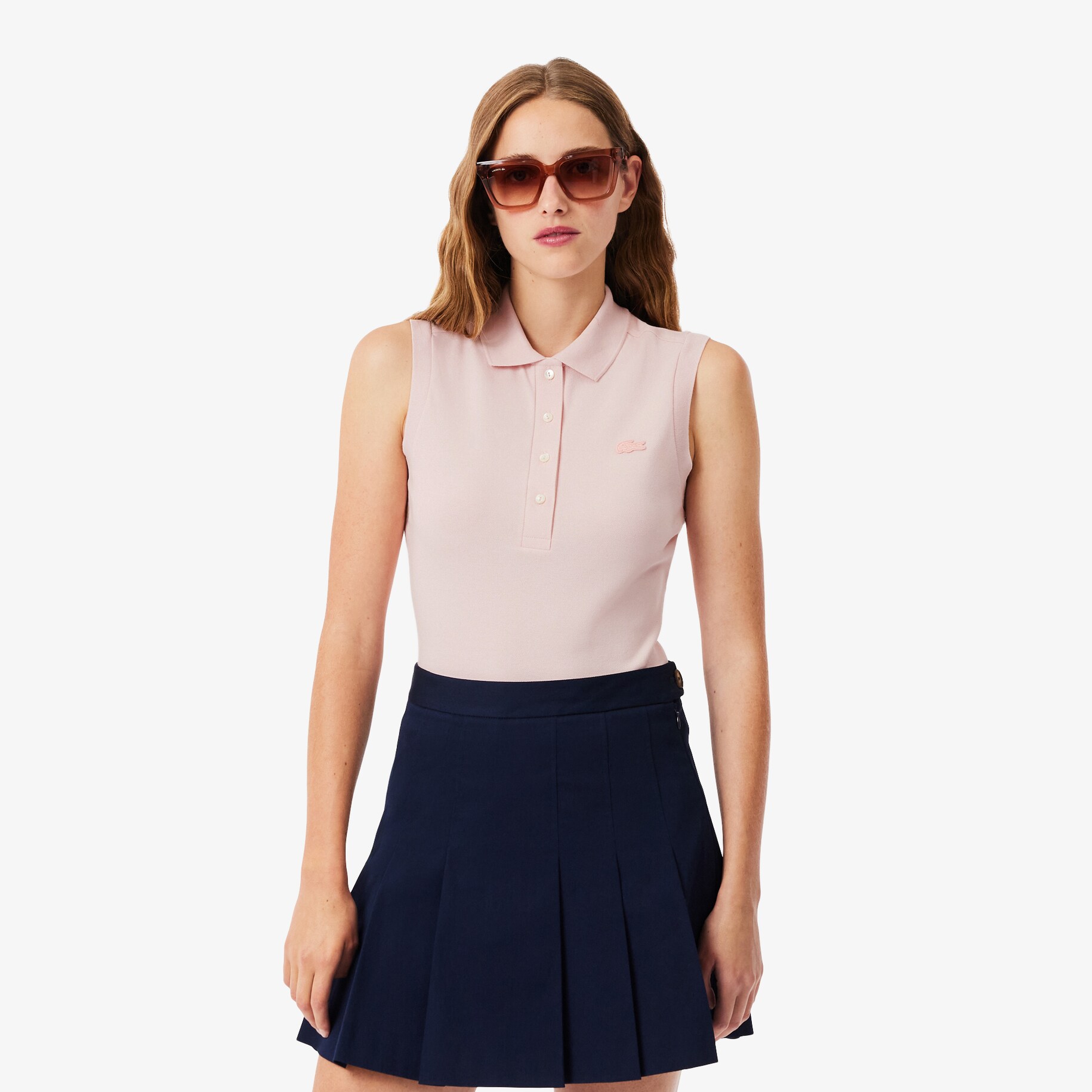 Slim Fit L.12.D Sleeveless Stretch Polo Shirt image number 0