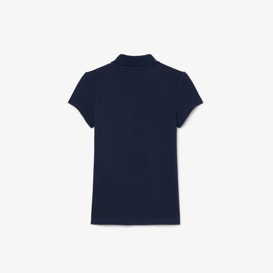 Scalloped Collar Piqu&eacute; Polo Shirt image number 4