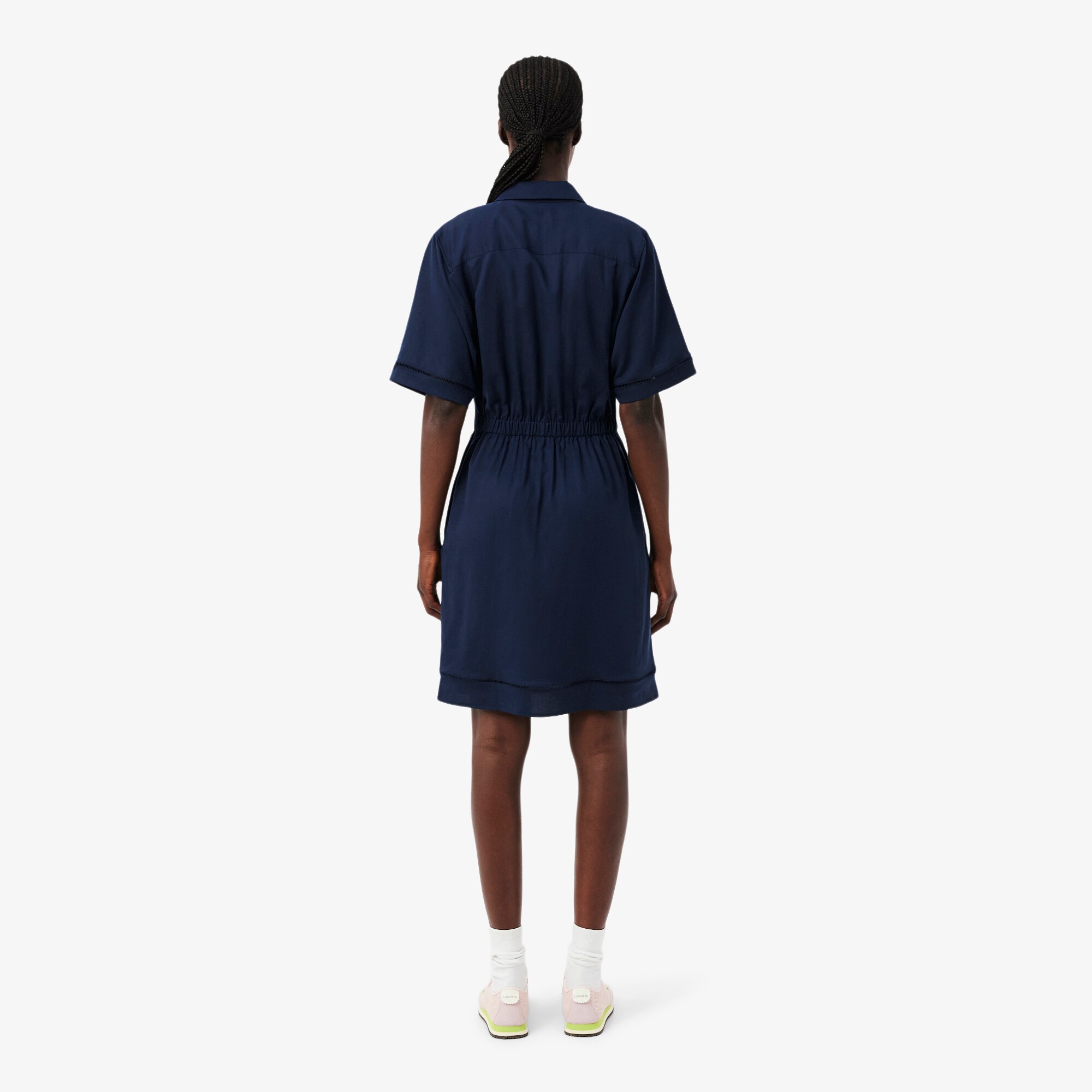 Fluid Linen Blend Shirt Dress image number 2