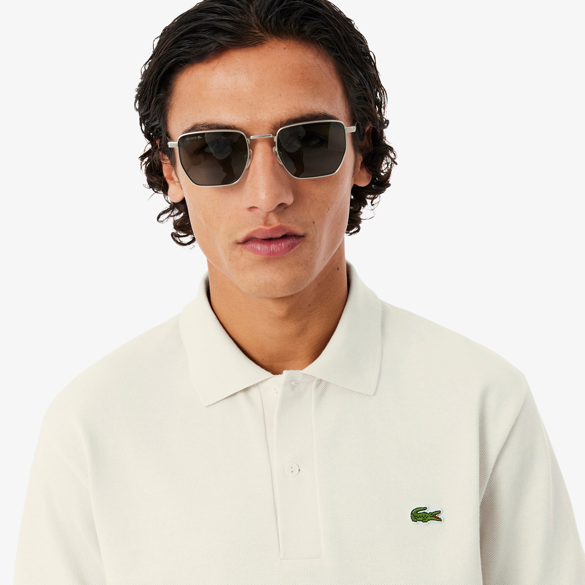 French Made Classic Fit Striped Polo image number 1