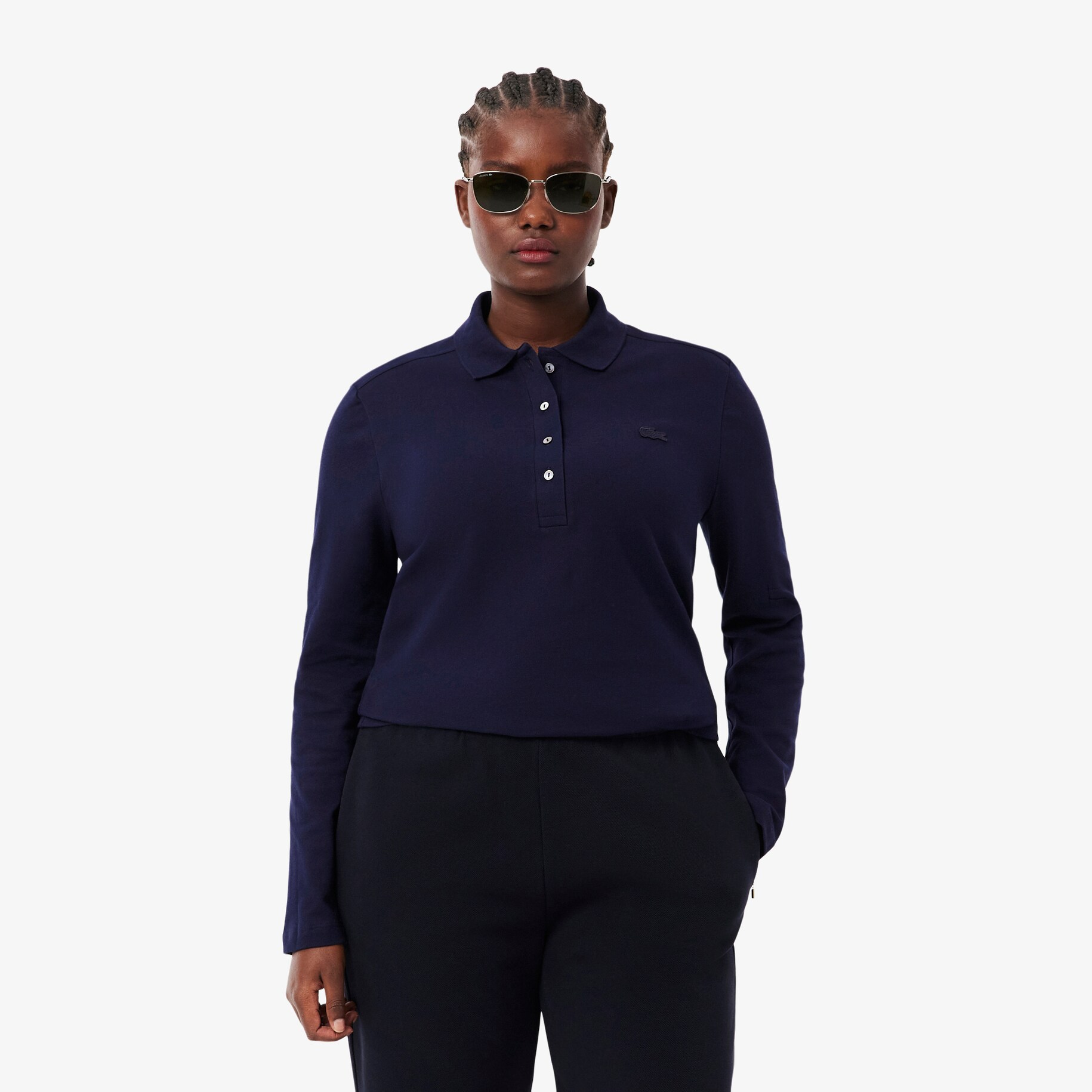 Women&rsquo;s Slim fit Stretch Piqu&eacute; Lacoste Polo Shirt image number 5