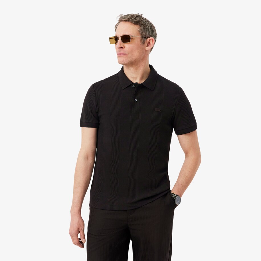 Classic Fit Ribbed Knit Polo Shirt image number 0