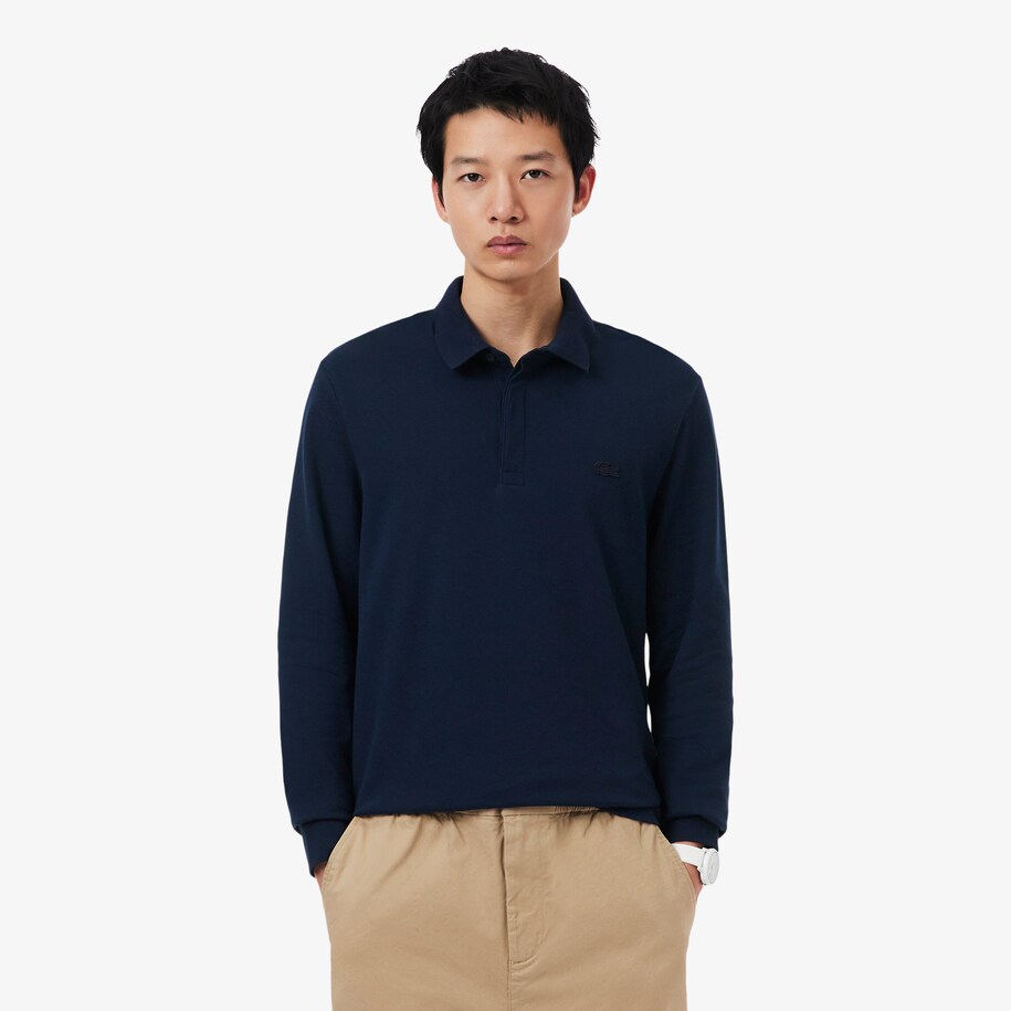 Smart Paris long sleeve stretch cotton Polo Shirt image number 0
