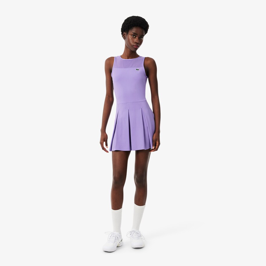 Dual Fabric Pleated Stretch Tennis Dress image number 0