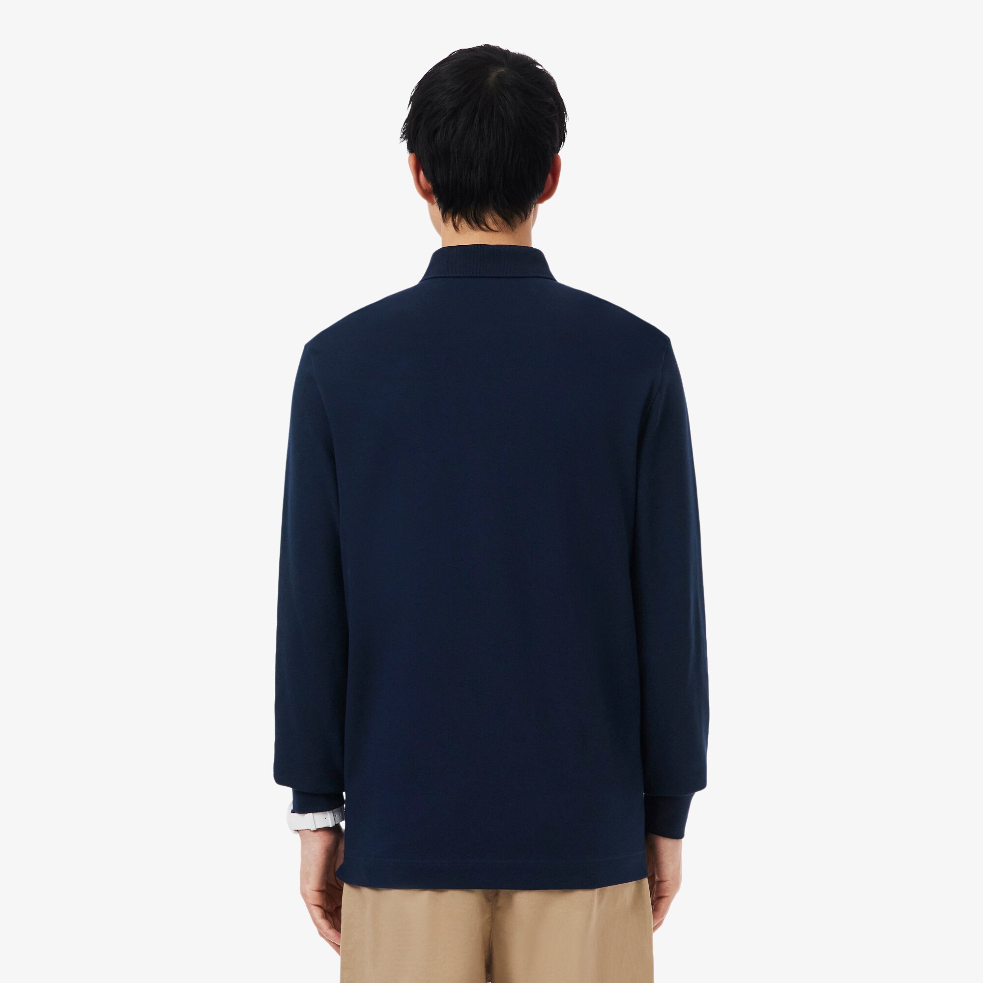 Smart Paris long sleeve stretch cotton Polo Shirt image number 2