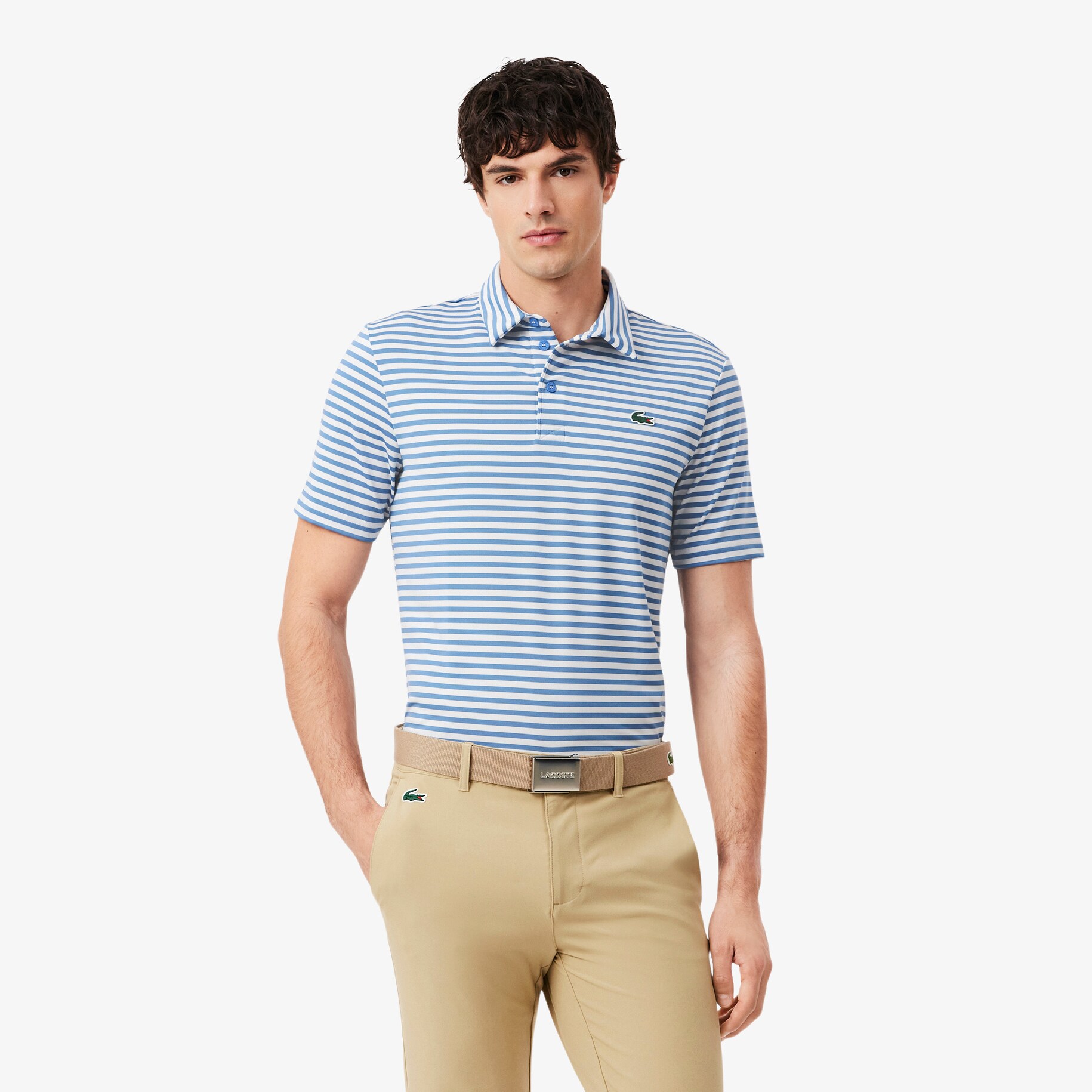 Regular Fit Ultra Dry Striped Golf Polo Shirt image number 0