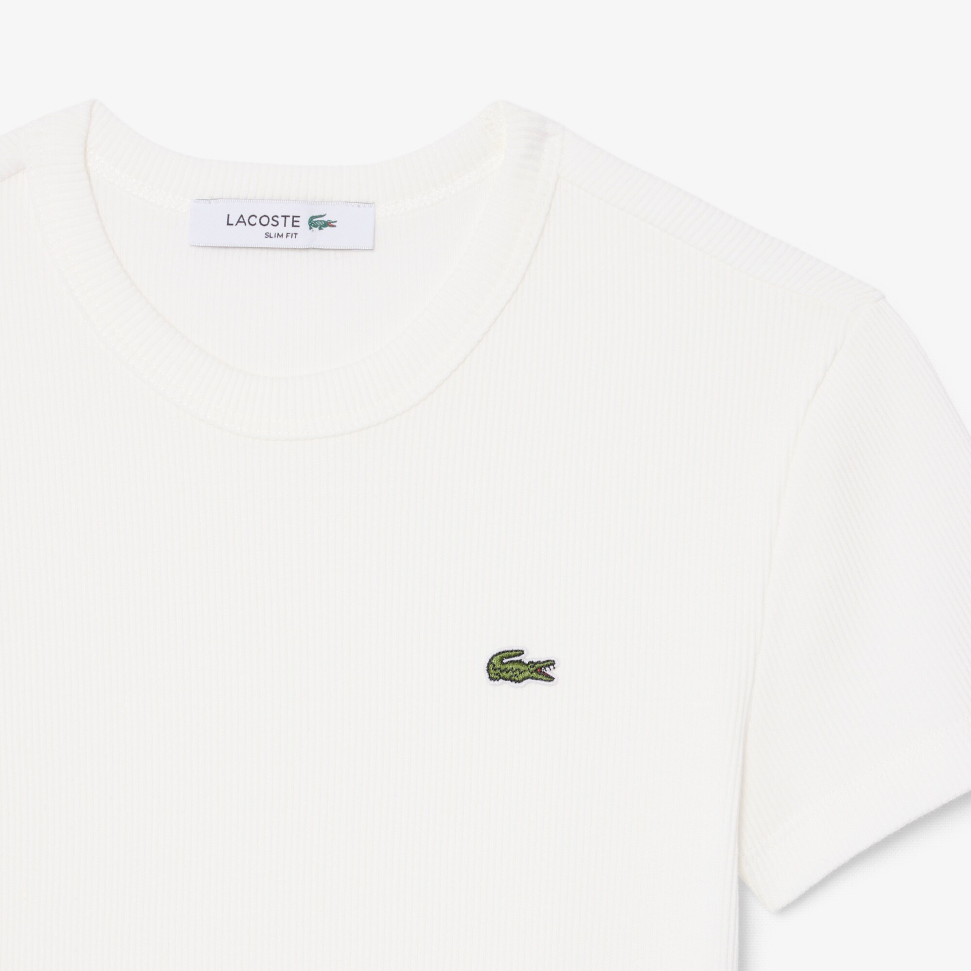 Slim Fit Ribbed Cotton T-shirt image number 4